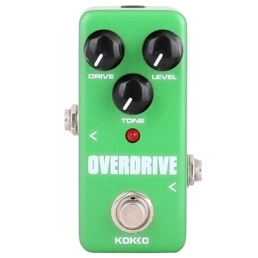Guitar Mini Effects Pedal Over Drive - Warm and Natural Tube Overdrive Effect Sound Processor Portable Accessory for Guitar and Bass, Exclude Power Adapter Green - FOD3