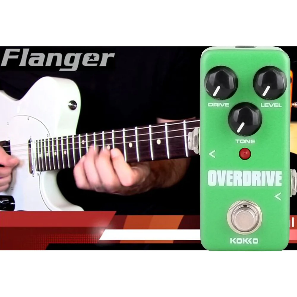 Guitar Mini Effects Pedal Over Drive - Warm and Natural Tube Overdrive Effect Sound Processor Portable Accessory for Guitar and Bass, Exclude Power Adapter Green - FOD3 - Image 3