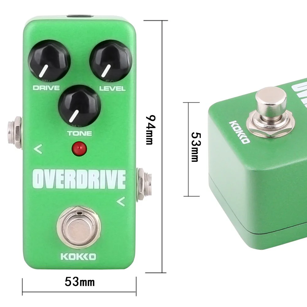 Guitar Mini Effects Pedal Over Drive - Warm and Natural Tube Overdrive Effect Sound Processor Portable Accessory for Guitar and Bass, Exclude Power Adapter Green - FOD3 - Image 4