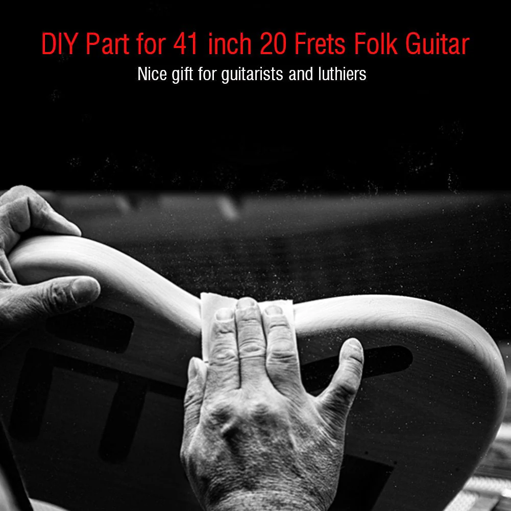 Guitar Neck Rosewood Fretboard Fret Board Replacement Parts Guitar Practice Neck for 41 inch 20 Frets Acoustic Guitar - Image 4