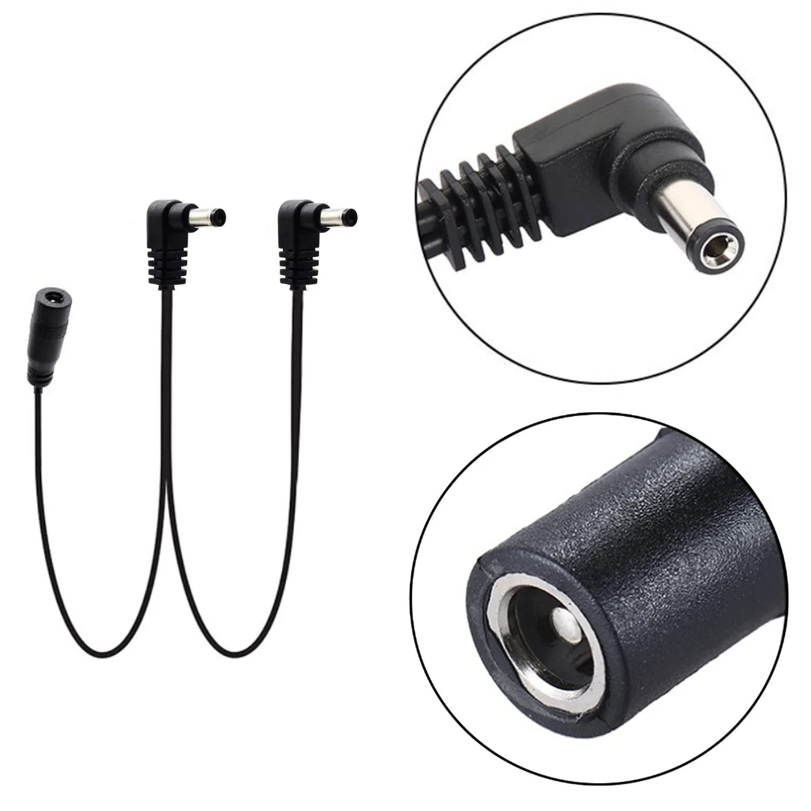 Guitar Pedal Effect Power Cable, Guitar Pedal Board Daisy Chain Power Supply Cables, 1 to 2 Way Guitar Power Supply Cord, Power Cable Chain for DC 9V Guitar Pedal Power Supply Adapter Plug Black 1 to 2 - Image 3