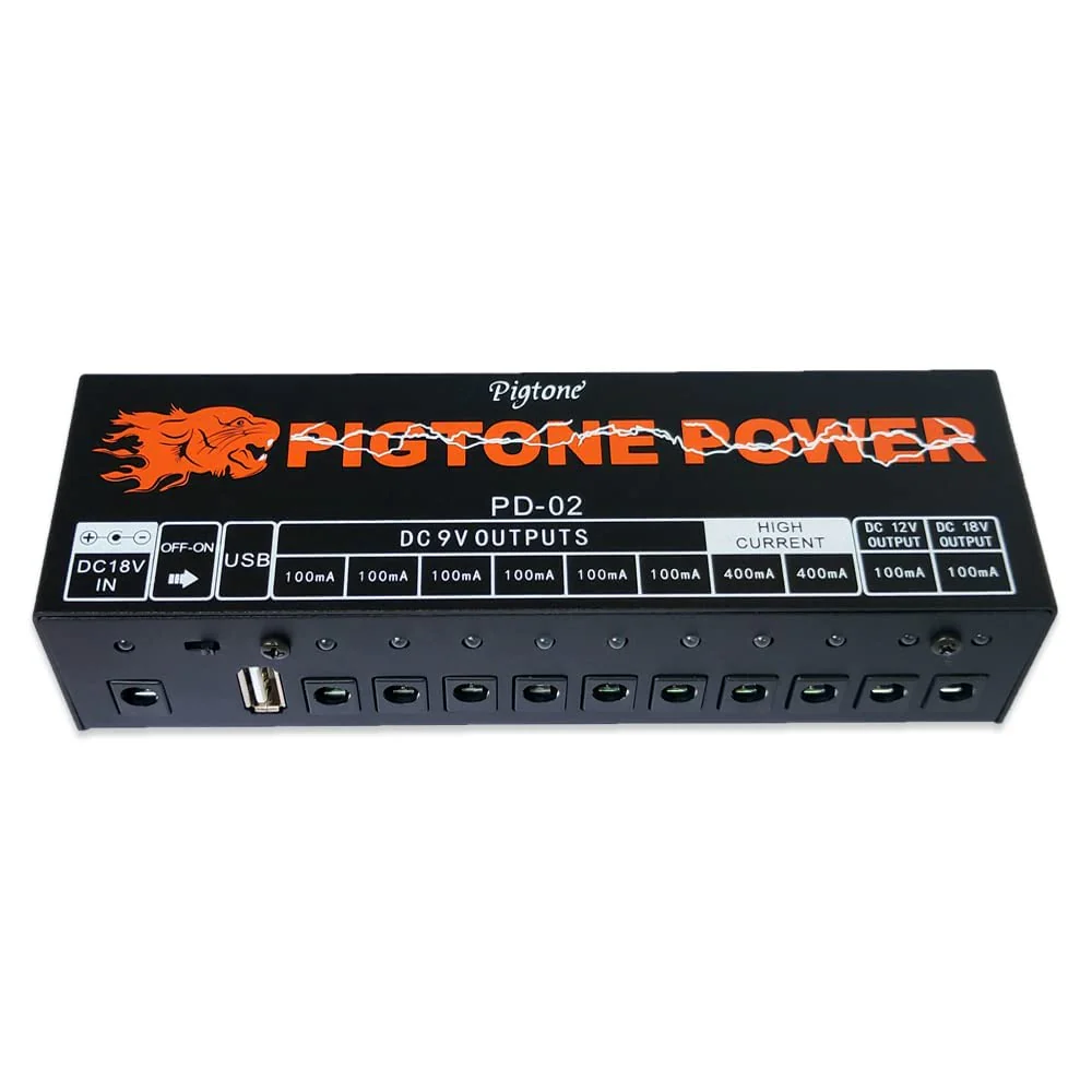 Guitar Pedal Power Supply 10 Isolated DC Outputs for 9V/12V/18V Effect Pedal with USB Port PD-02 - Image 7