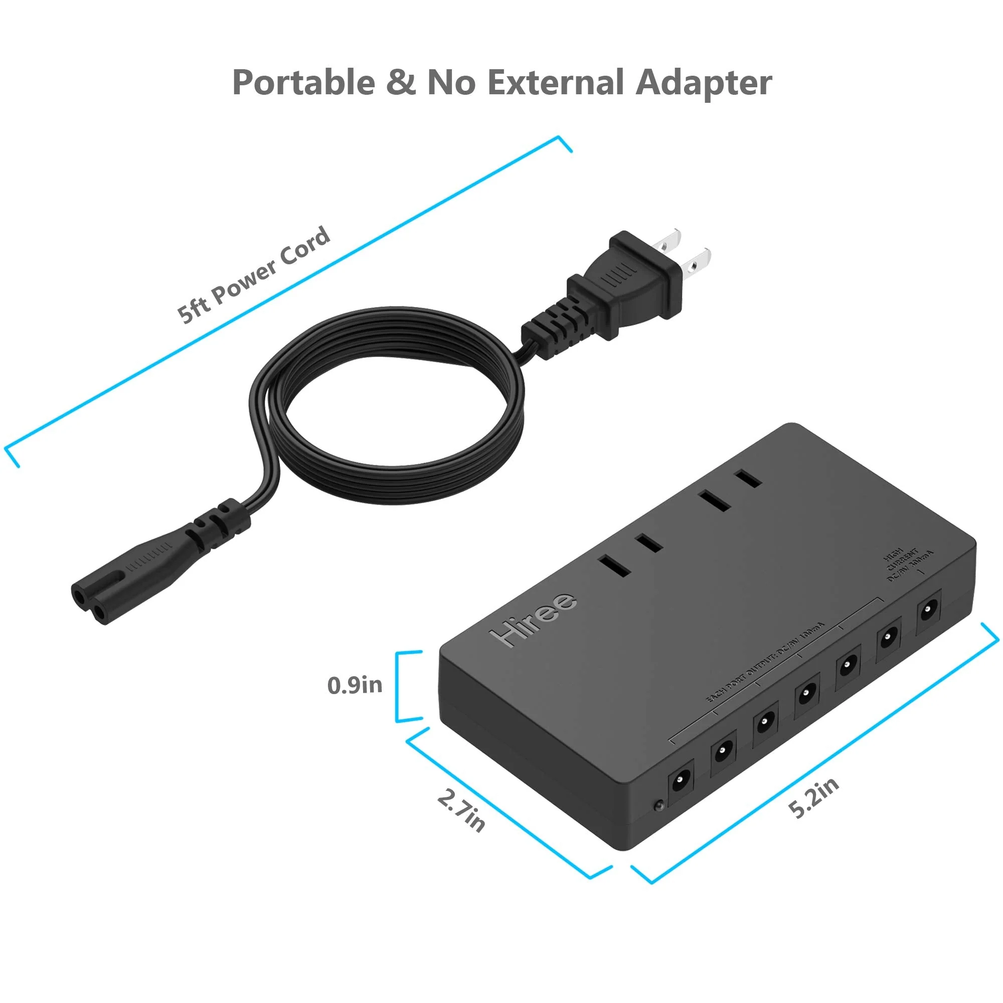 Guitar Pedal Power Supply 7 DC Output for 9V Effect Pedal Board with 2 AC Outlets for Charging Speaker, Musical Instruments - Image 5