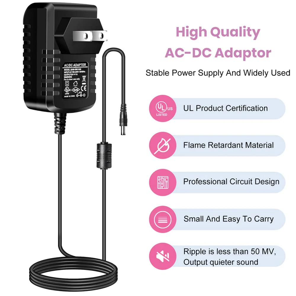 Guitar Pedal Power Supply Adapter 9V DC 1A(1000mA Effect Pedal Power Supply - Image 2