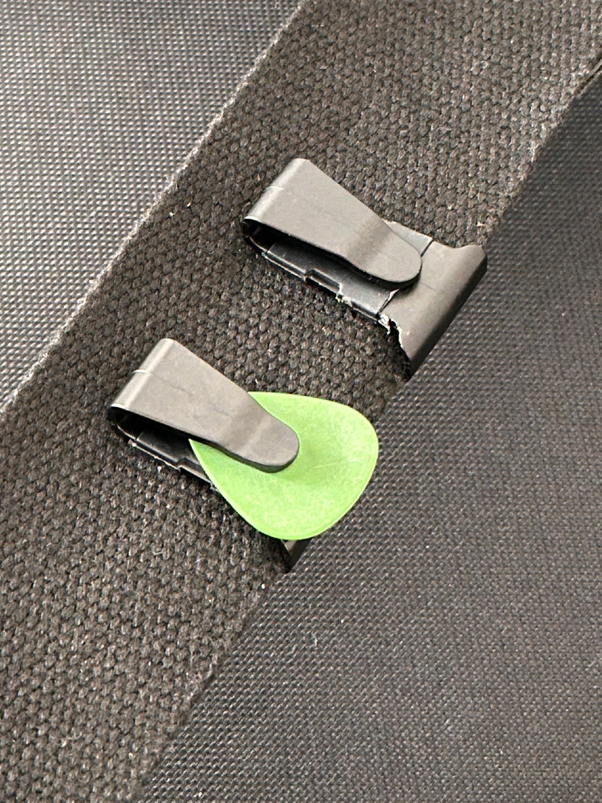 Guitar Pick Clip (3-pack) for Guitar Straps (Patented Design by Bog Street) Black - Image 2