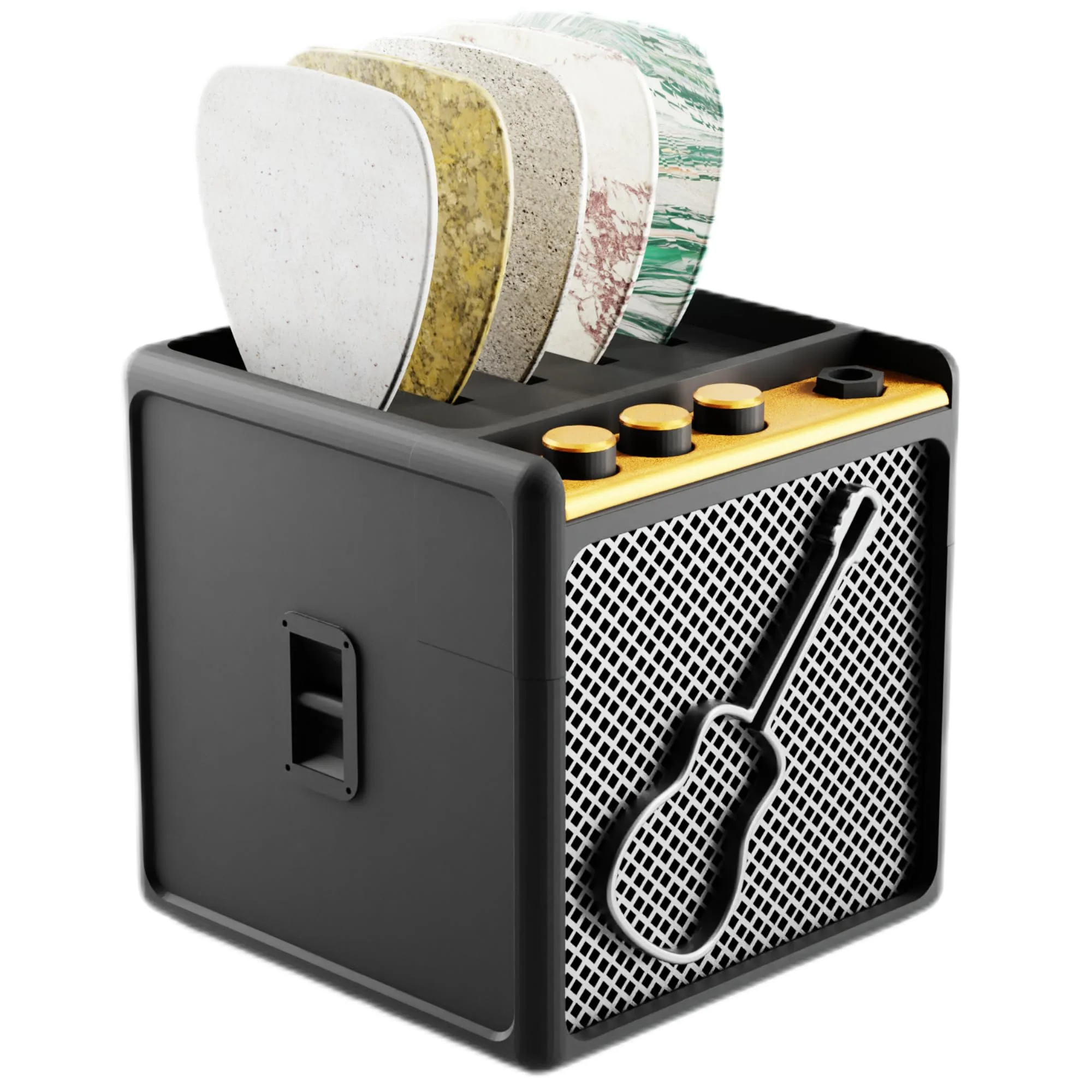 Guitar Pick Display Holder - Stylish Organizer for Music Enthusiasts and Musicians (Black) Black - Image 2