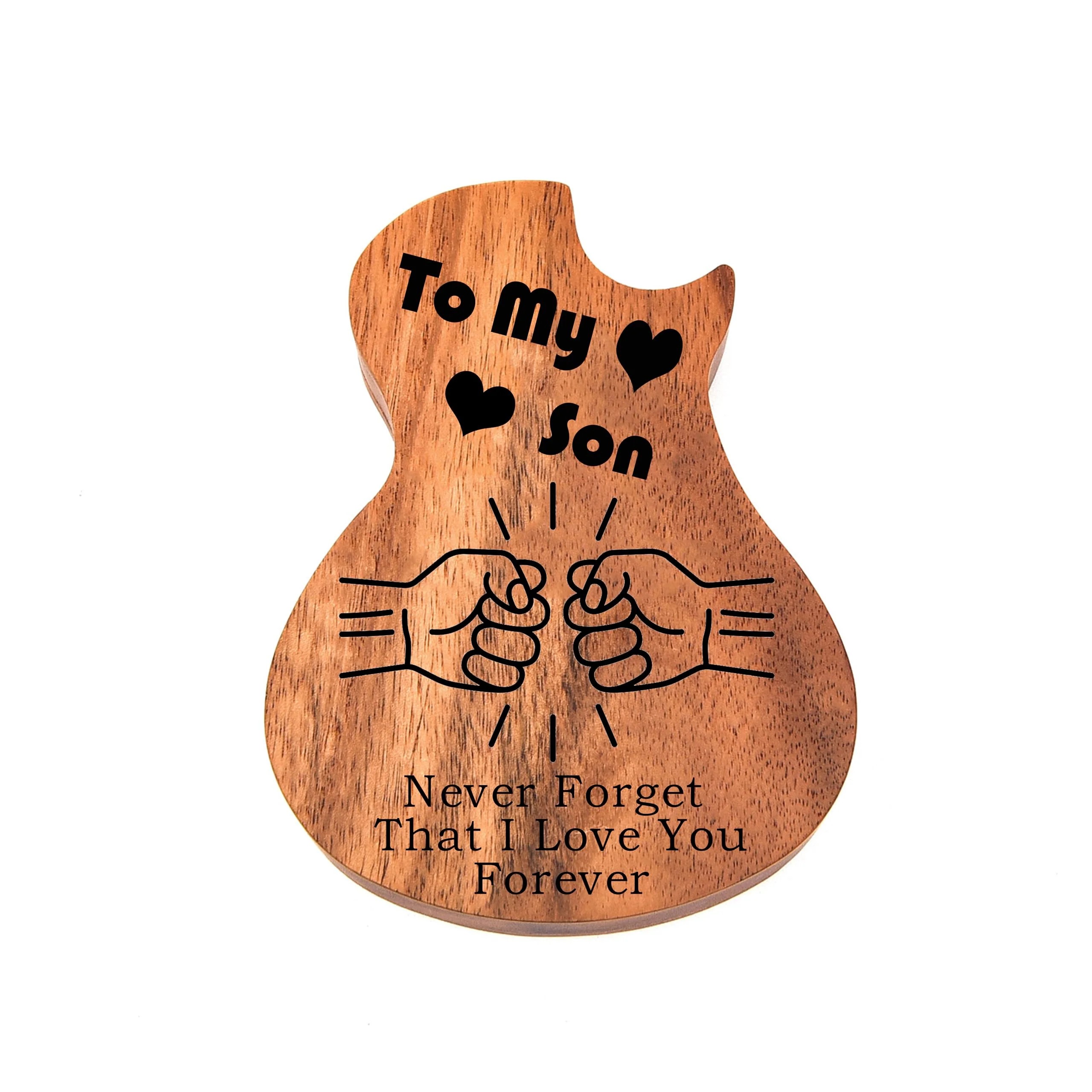 Guitar Picks Holder with 3pcs Guitar Picks for Bass,Electric,Acoustic Guitars Birthday Gifts for Son Rock"Roll - Image 2