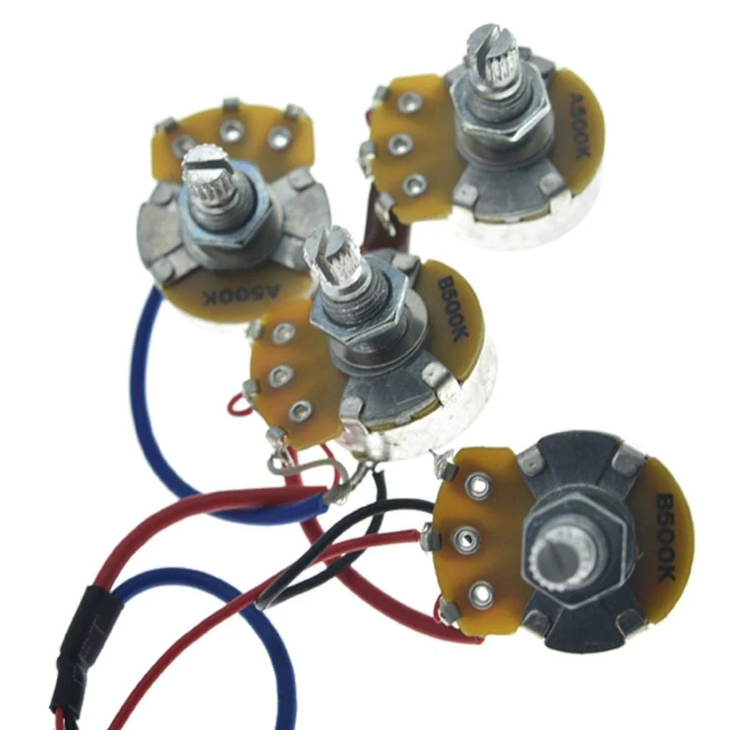 Guitar Prewired Wiring Harness Humbucker Solderless Wiring Harness 2V2T with 500K Pots and 3 Way Toggle Switch for LP Standard Series - Image 4
