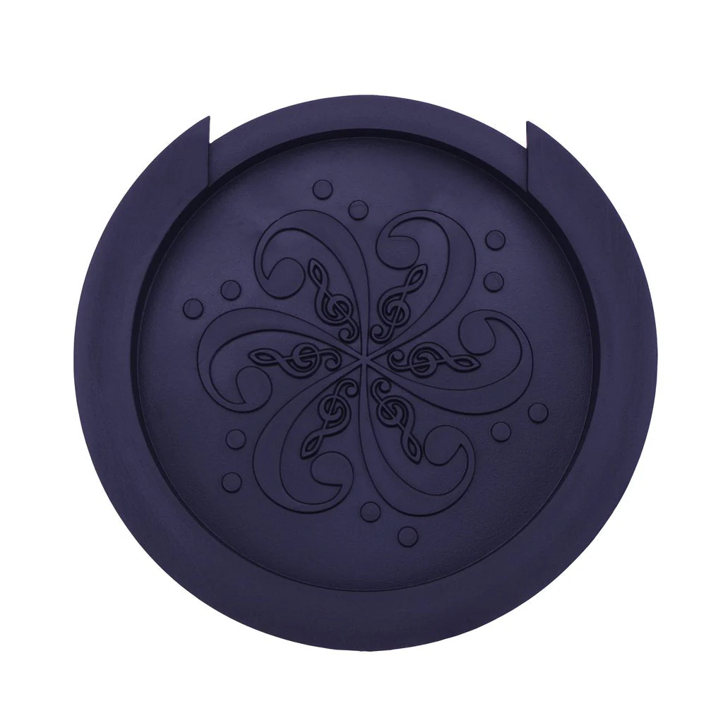 Guitar Soundhole Cover, 4 inch Sound hole Rubber Cover for Acoustic Guitar (Black) Black