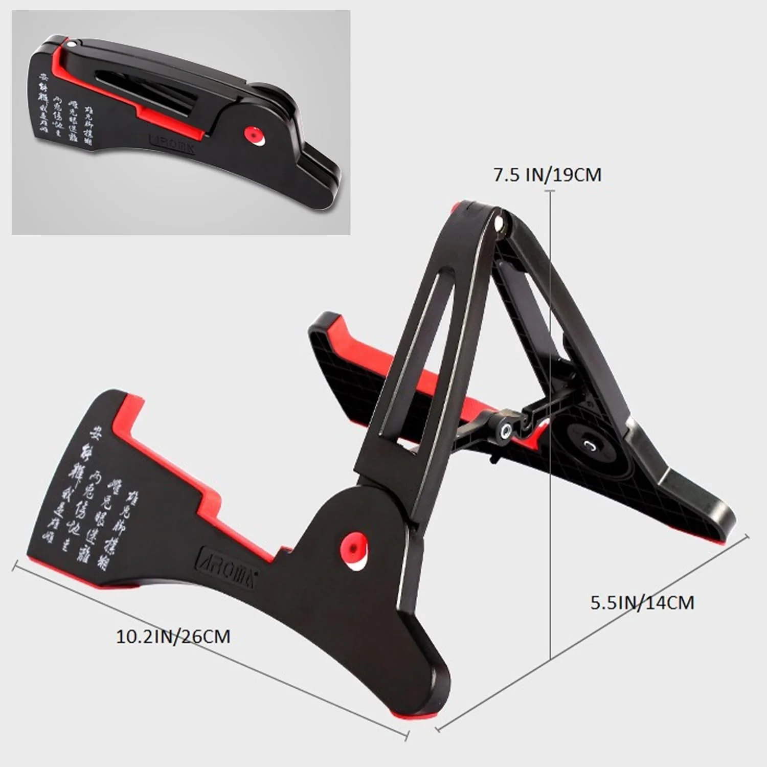 Guitar Stand Universal Folding A-Frame Non-Slip Tripod Strong Holder for Acoustic Electric Guitar Bass Ukulele Travel Portable Size - Image 3