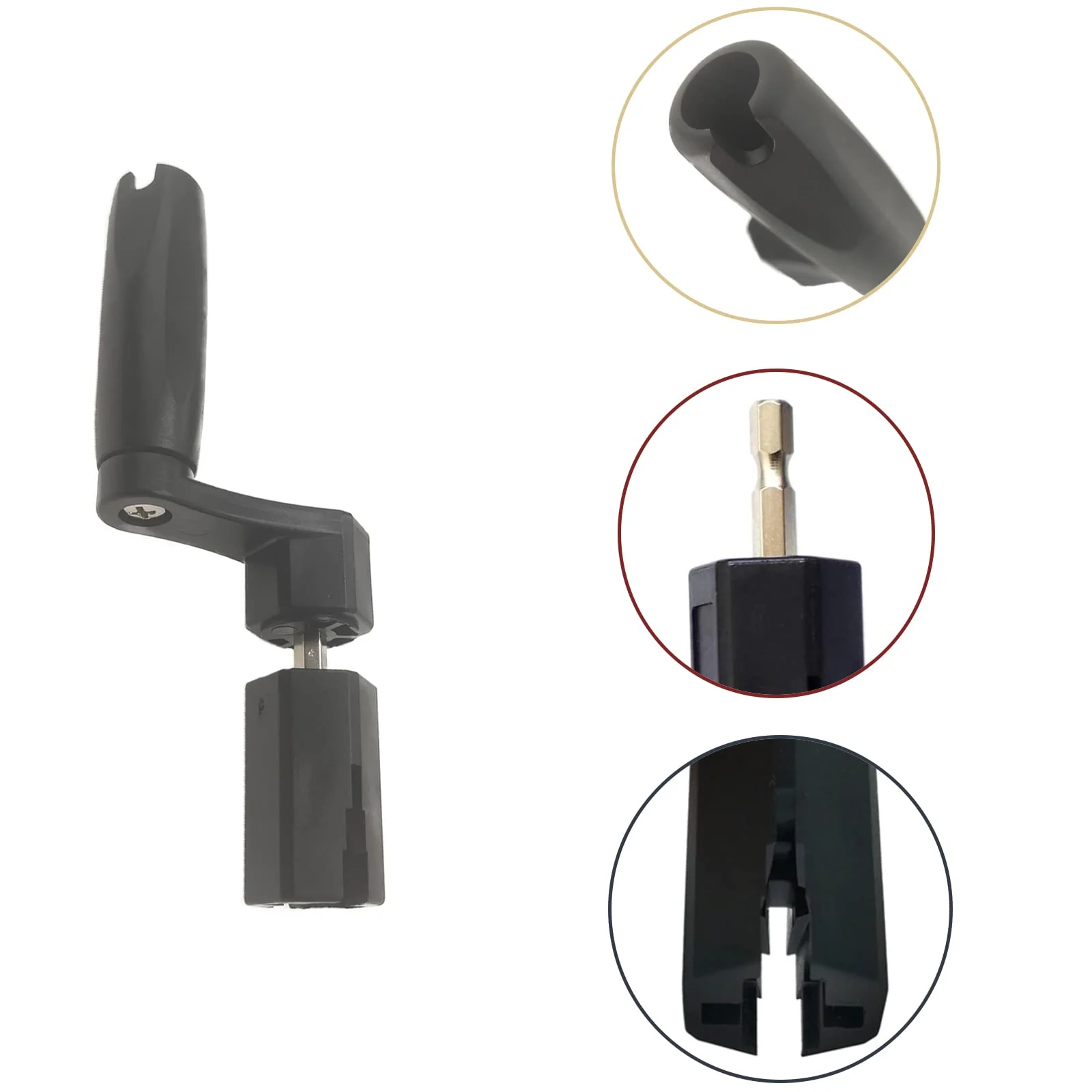 Guitar String Pegs Winder, Multifunctional Guitar String Winder with Detachable Drill Bit for Guitar Ukulele Electric String Winder, Guitar Accessories - Image 3