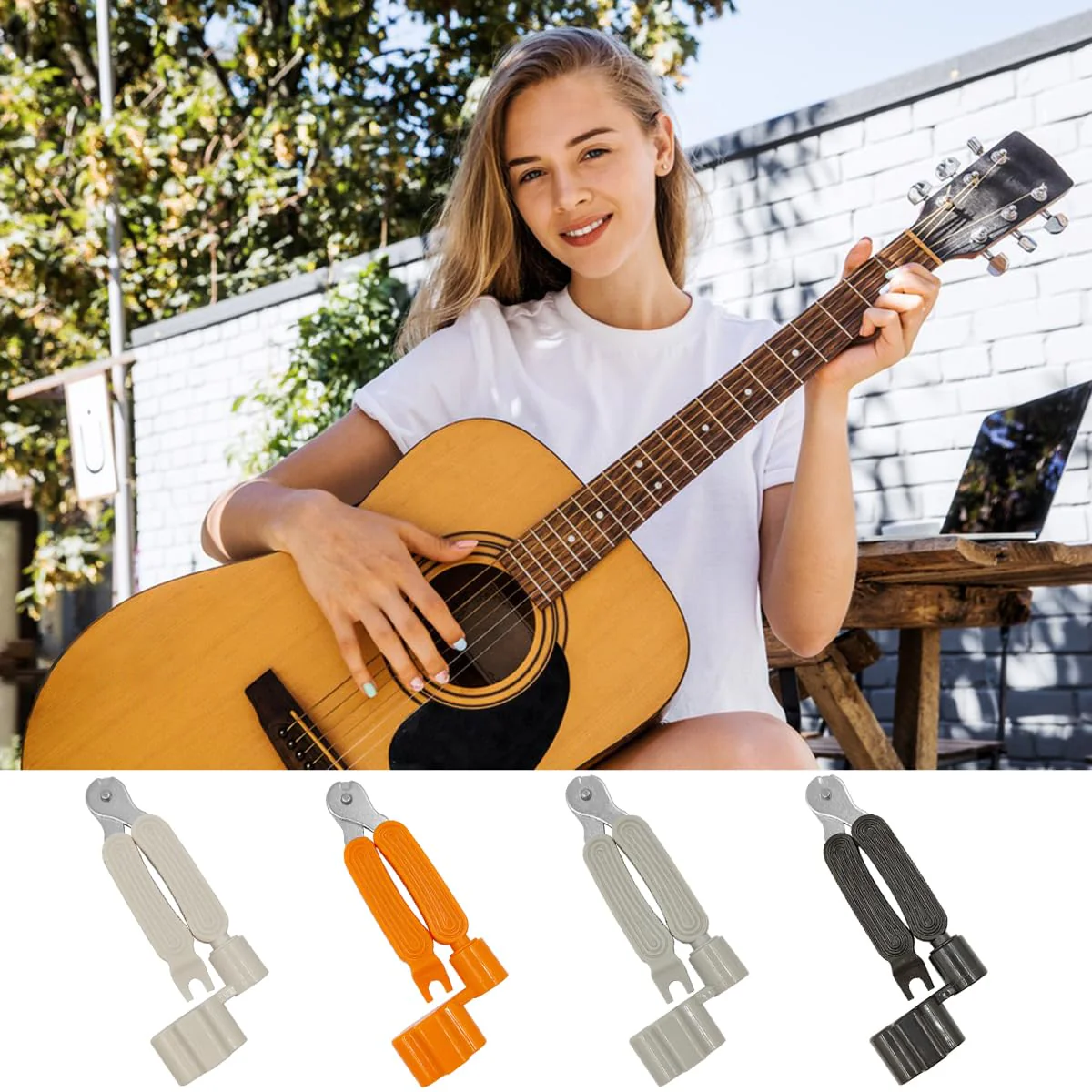 Guitar String Winder, Guitar String Cutter, Guitar Bridge Pin Puller, lyfLux 3 in 1 Guitar Repair Tool (4 Pack) - Image 9