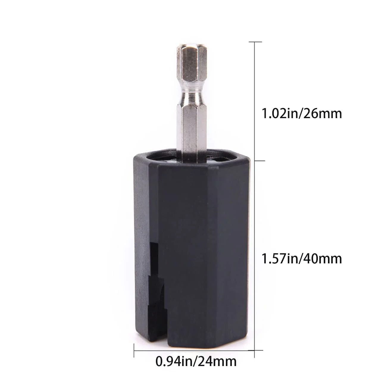 Guitar String Winder Head Hex Electric Drill Tuning Peg Puller Repair Maintenance DIY Tool Accessories Winder Drill Plug String Peg Puller Removal Head Plug, Black - Image 2