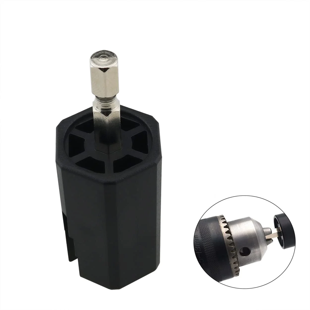 Guitar String Winder Head Hex Electric Drill Tuning Peg Puller Repair Maintenance DIY Tool Accessories Winder Drill Plug String Peg Puller Removal Head Plug, Black - Image 3