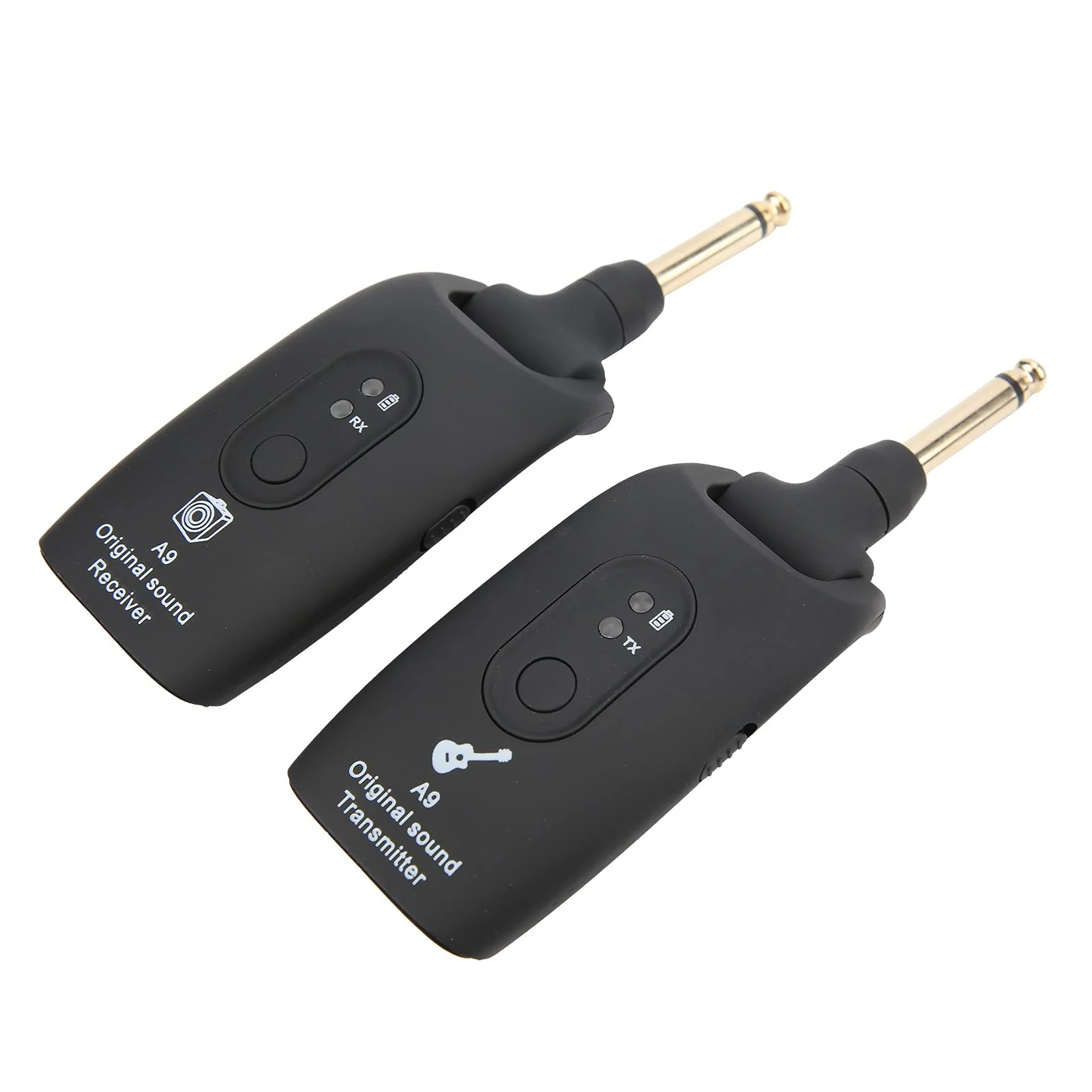 Guitar Transmitter Receiver,Guitar Musical Instrument Accessories, System USB Cable A9 2.4GHz (Black) Black