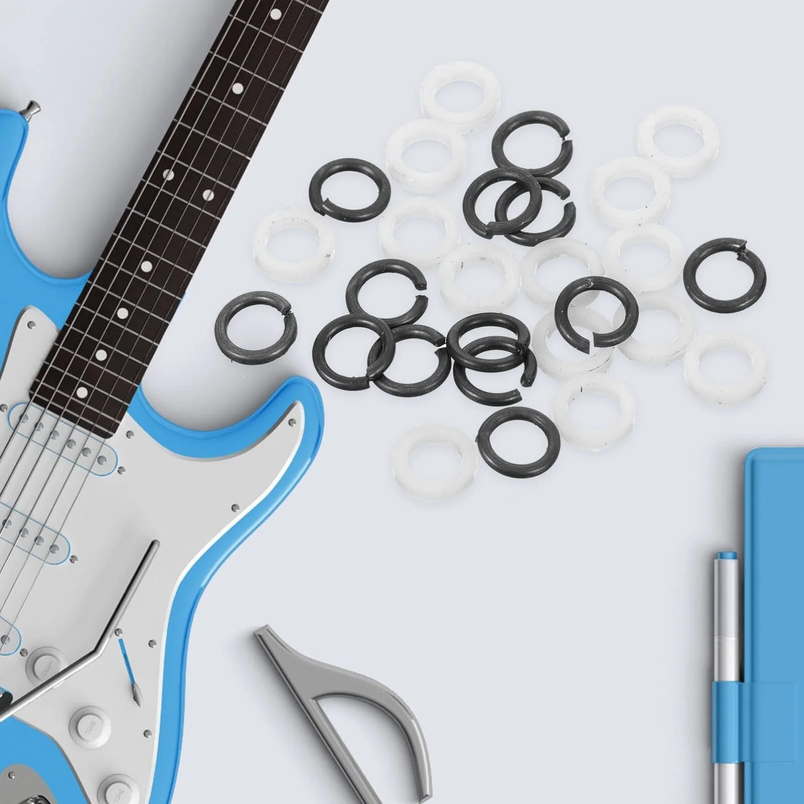 Guitar Tuner Spacer 24pcs Tuning Peg Tuner Washer Metal Tuner Spacer Accessory Plastic Tuner Gasket - Image 5