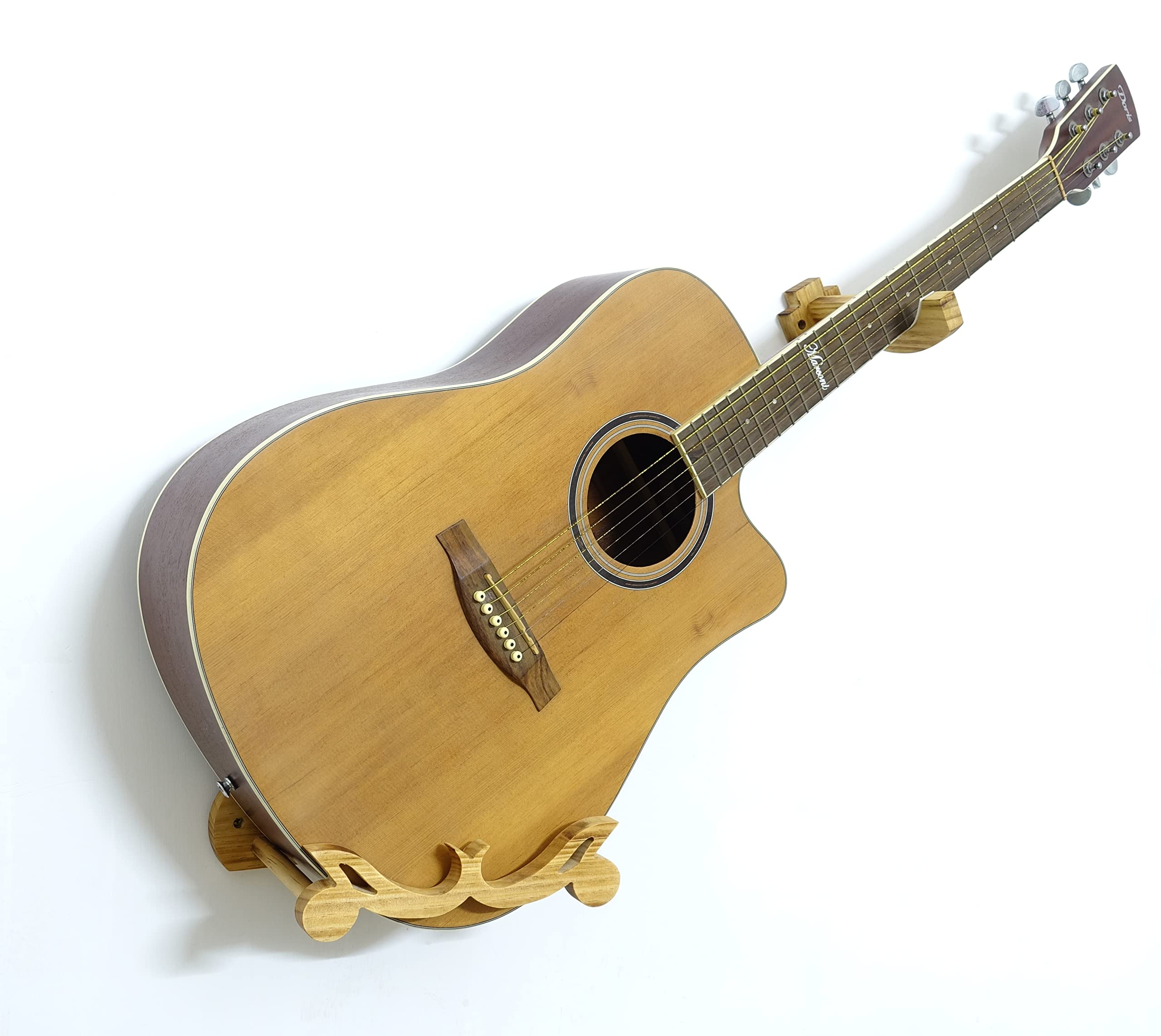 Guitar Wall Holder,Guitar Holder Wall Mount,Guitar Stand Horizontal,Guitar Hanger Tilt Your Guitar,Ukulele, Bass, Electric Guitar at a Slanted Angle with Beauty.