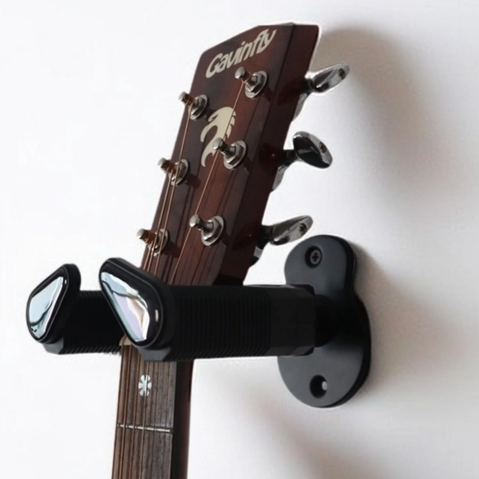 Guitar Wall Mount Hanger 2 Pack, Auto Locking Holder Hangers Hook for Acoustic, Electric, Bass, Banjo, Mandolin Stand Wall, Gift for Guitar Player, Guitar Accessories Metal 2 Pack - Image 7