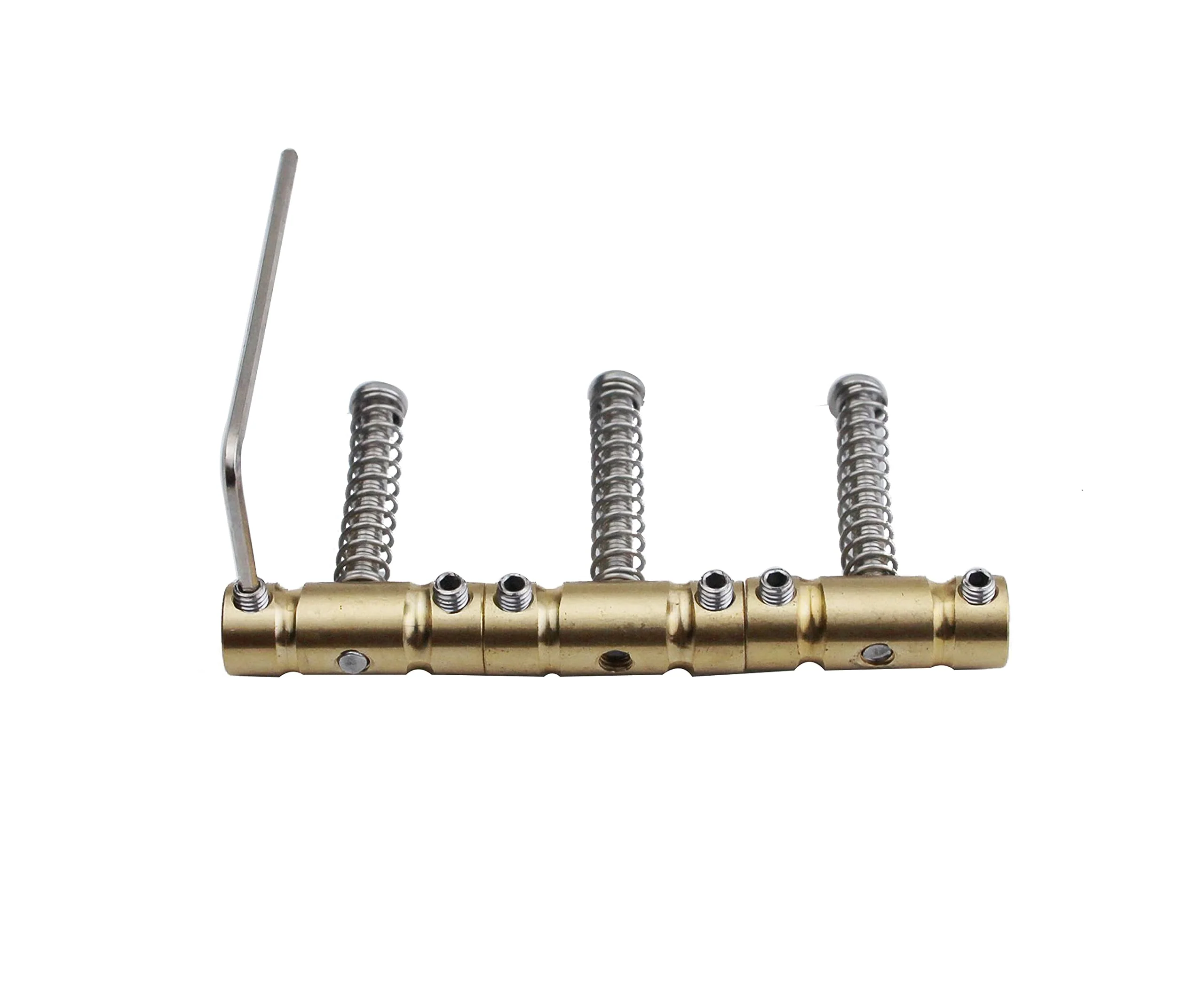 Guyker 3Pcs Guitar Bridge Saddles Brass GOTOH Saddles Set, 10.8mm In-Tune Compensated Saddle with Wrench Highgrade Replacement Part Compatible with Tele TL Guitar