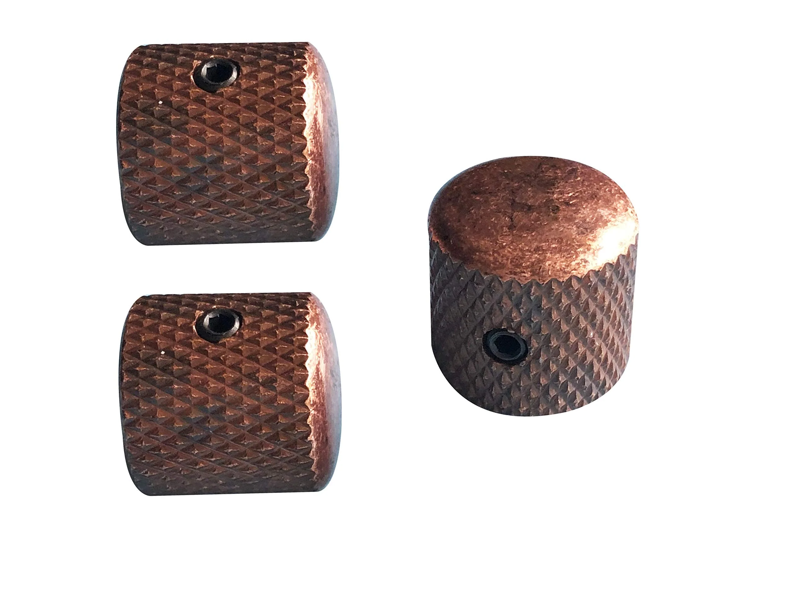 Guyker 3Pcs Guitar Knobs for 6mm Dia. Shaft Pots - Tone and Volume Control Potentiometer Knob Replacement for Electric Guitar or Precision Bass (Antique Bronze) Antique Bronze - 3 Pieces