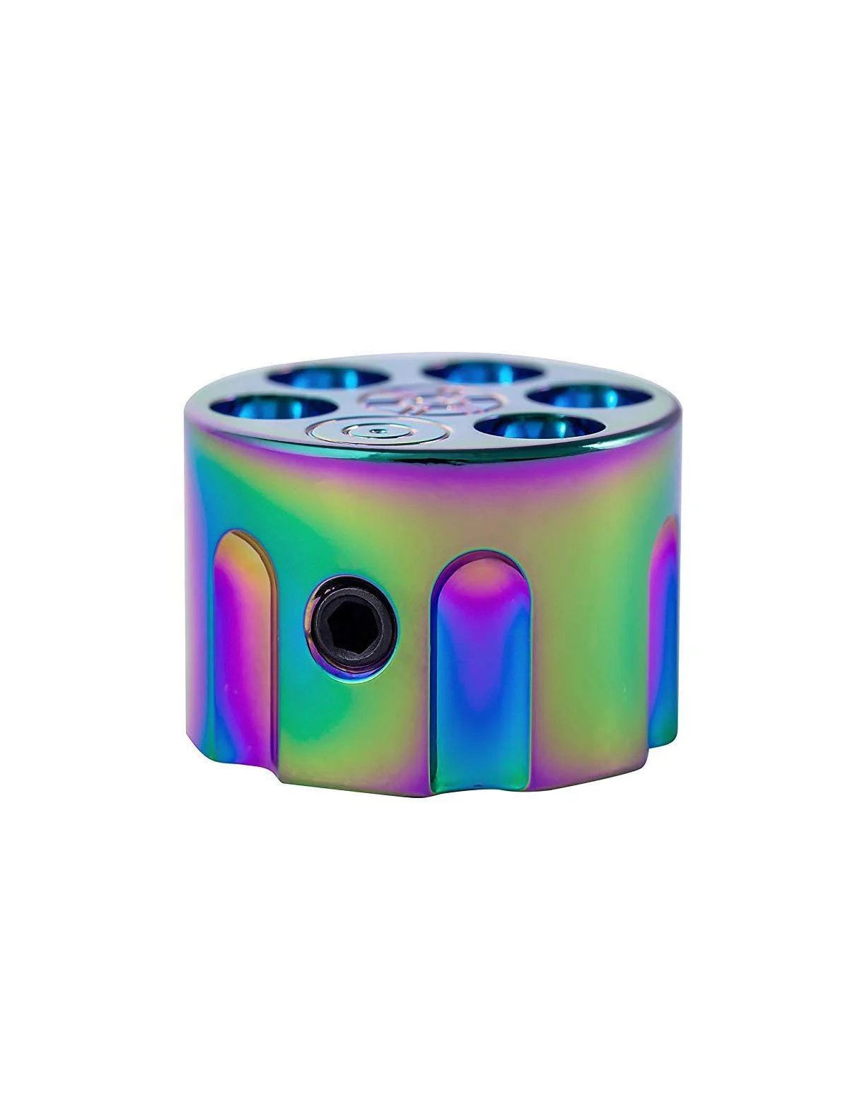 Guyker 3Pcs Guitar Potentiometer Control Knobs for 6mm(0.24”) Dia. Shaft Pots - Knurled Volume and Audio Switch Knob Replacement for Electric Guitar or Precision Bass - Zinc alloy, Rainbow Zinc, Rainbow - Image 3