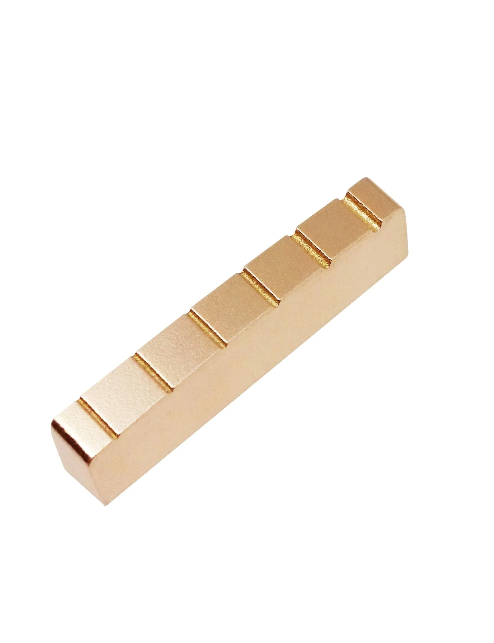 Guyker 43mm Guitar Nut - Pre-Slotted Brass Nuts Replacement Compatible with 6 String Electric Bass Guitar 43mm Brass - original
