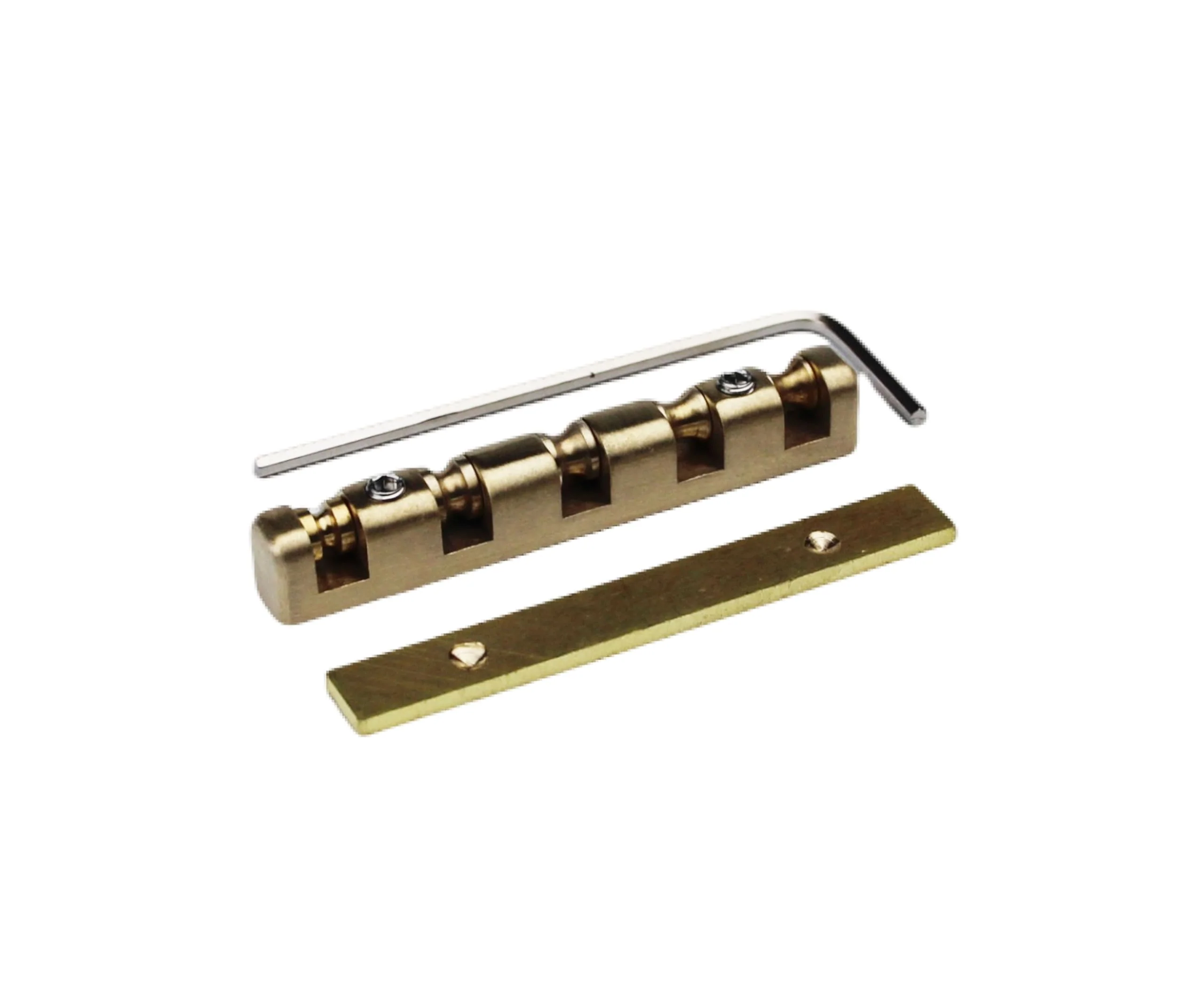 Guyker 5 String Bass Guitar Nut, Height Adjustable 45mm Brass Roller Nut Split Regulation Replacement Parts