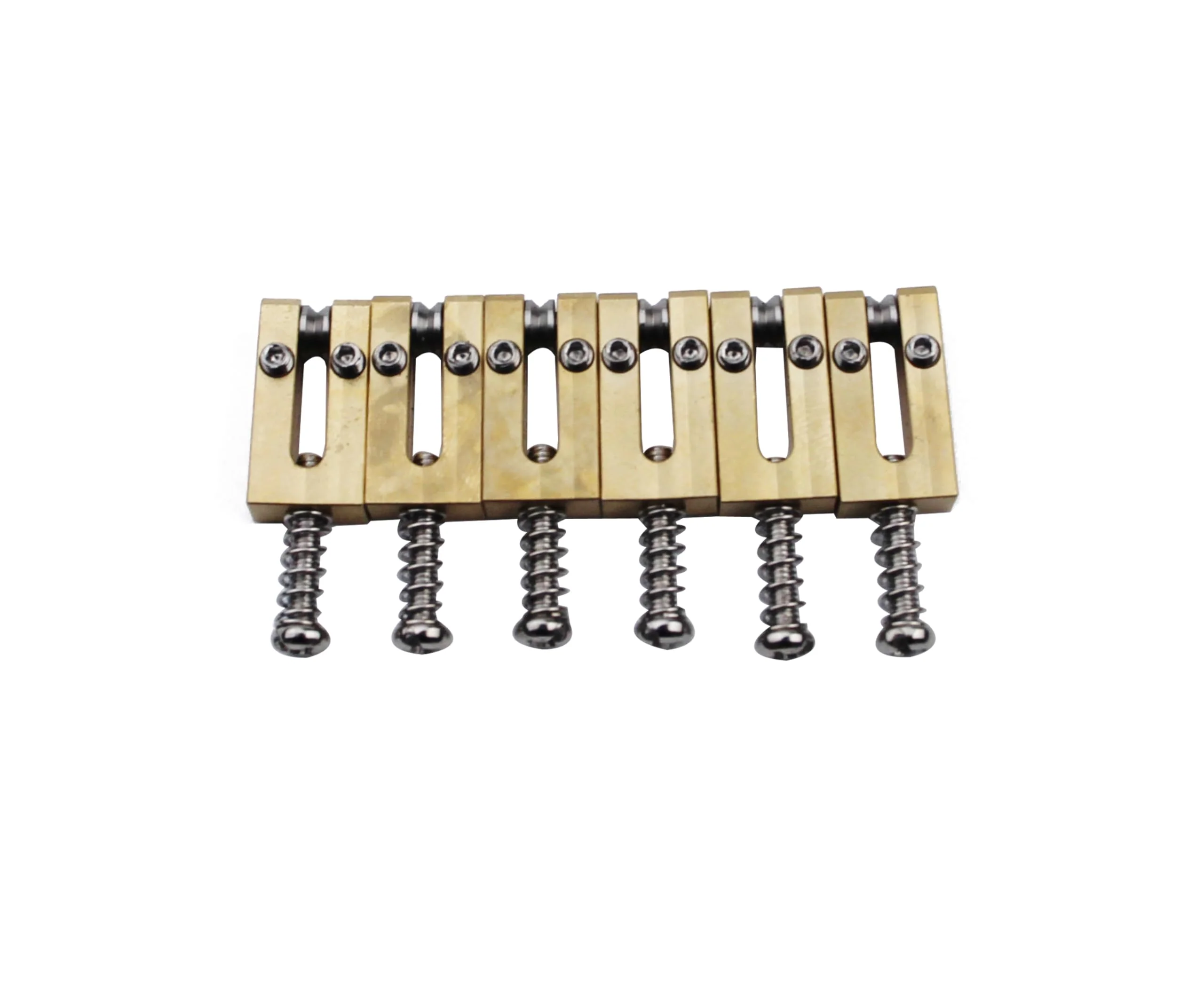 Guyker Brass Bridge Saddles - 10.5mm Roller Bridge Saddles Tremolo System Bridges Set Replacement for ST/TL Tele Strat Electric Guitar (Rectangle Type) String spacing: 10.5mm - new version