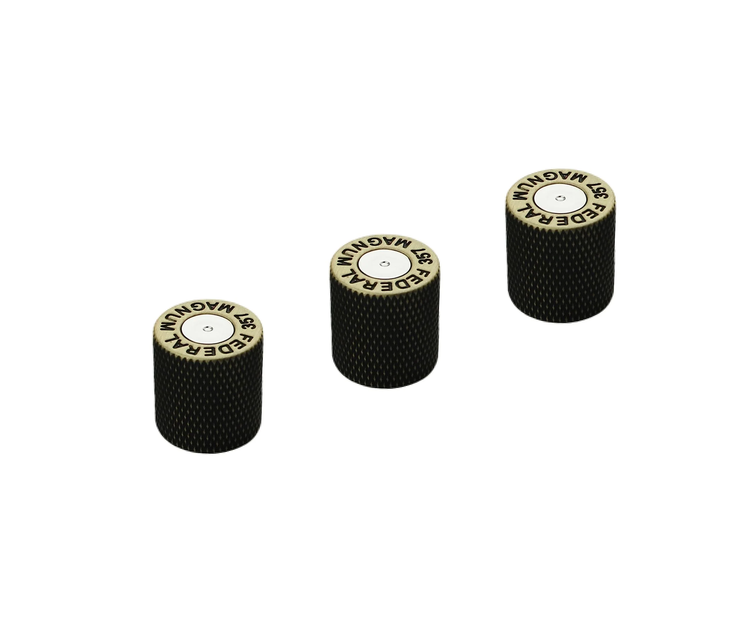 Guyker Guitar Knobs with 6mm Dia. Shaft Pots - Brass Bullet Case Style Tone and Volume Control Potentiometer Knob Replacement for Precision Electric Guitar or Bass (3 Piece, Antique Brass)