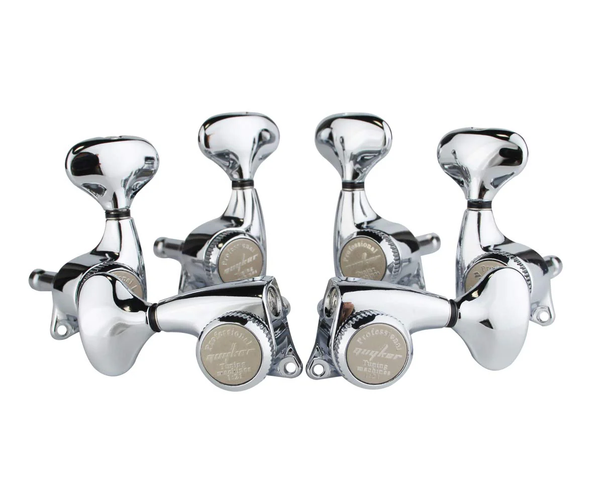 Guyker Guitar Locking Tuners (3L + 3R) - 1:21 Lock String Tuning Key Pegs Machine Head Set Replacement for ST TL SG LP Style Electric, Folk or Acoustic Guitars - Chrome - Image 3