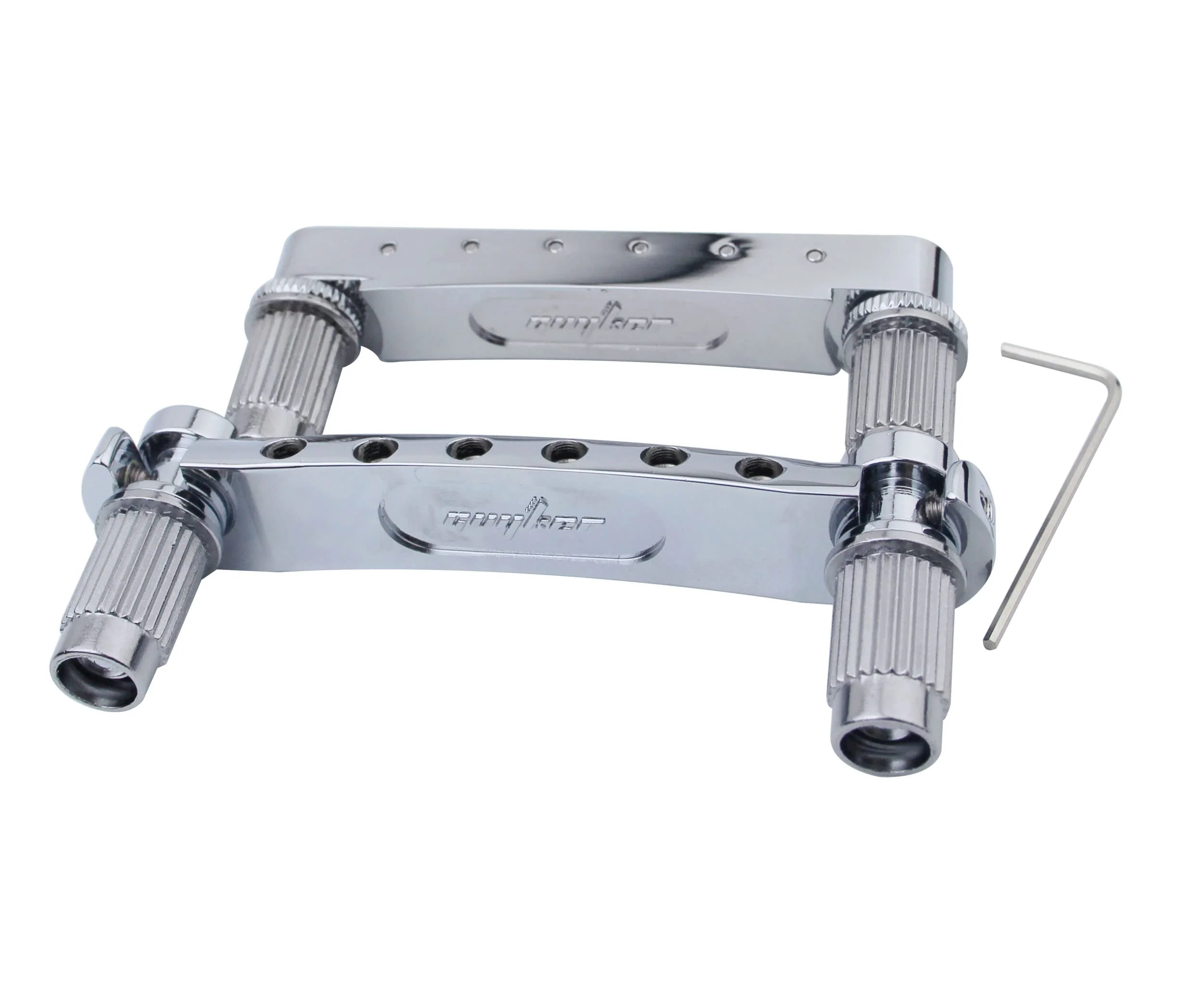 Guyker Guitar Tune-O-Matic Bridge and Stop Bar Tailpiece Combo with Anchors and Studs Replacement Compatible with LP SG EPI 6 String Electric Guitar Chrome Chrome (Bridge + Tailpiece) - Image 4