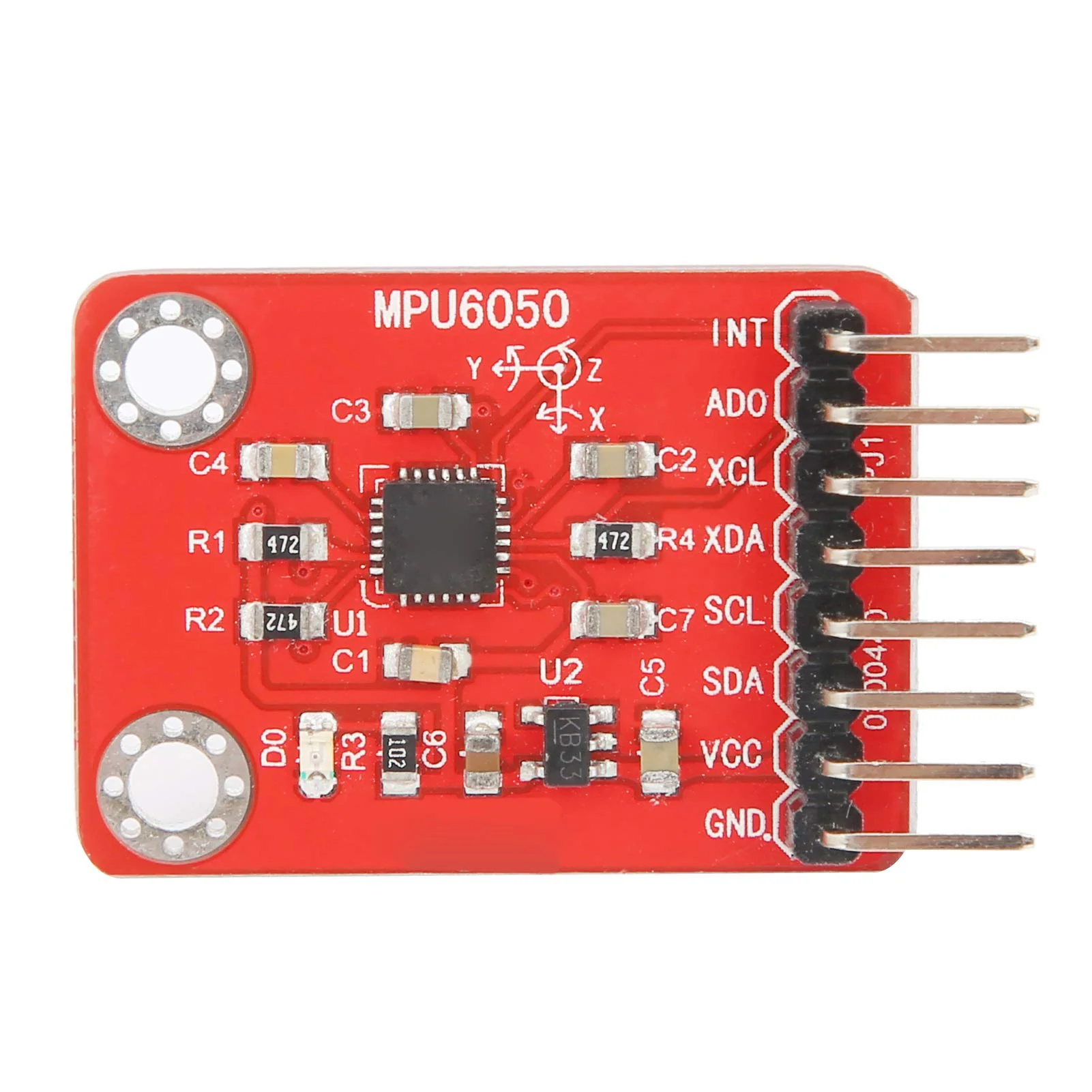 Gyroscope Accelerometer, MPU6050 6-Axis Accelerometer Gyroscope Sensor Module 16 Bit AD Converter Data Output for Engineers, Technicians