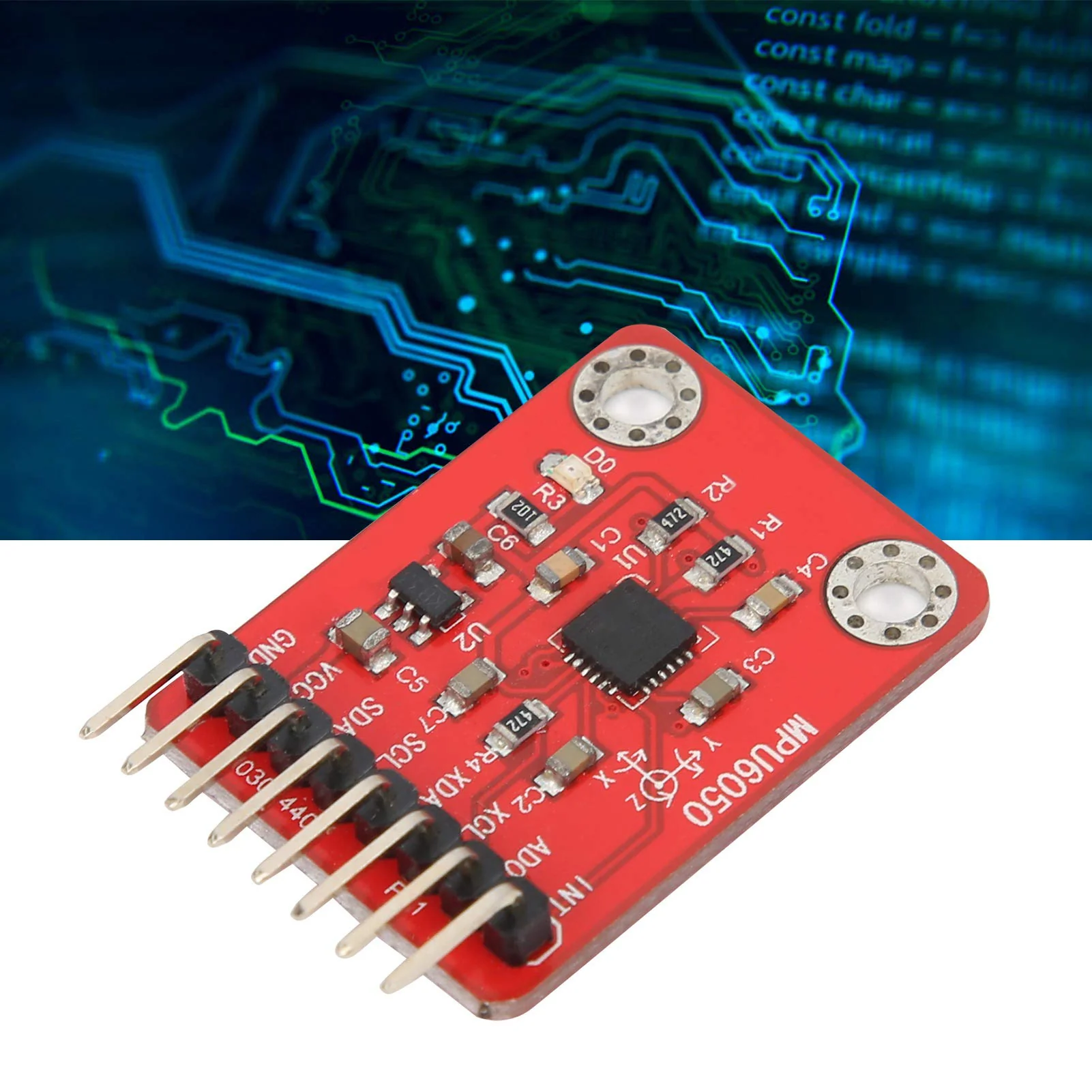 Gyroscope Accelerometer, MPU6050 6-Axis Accelerometer Gyroscope Sensor Module 16 Bit AD Converter Data Output for Engineers, Technicians - Image 6