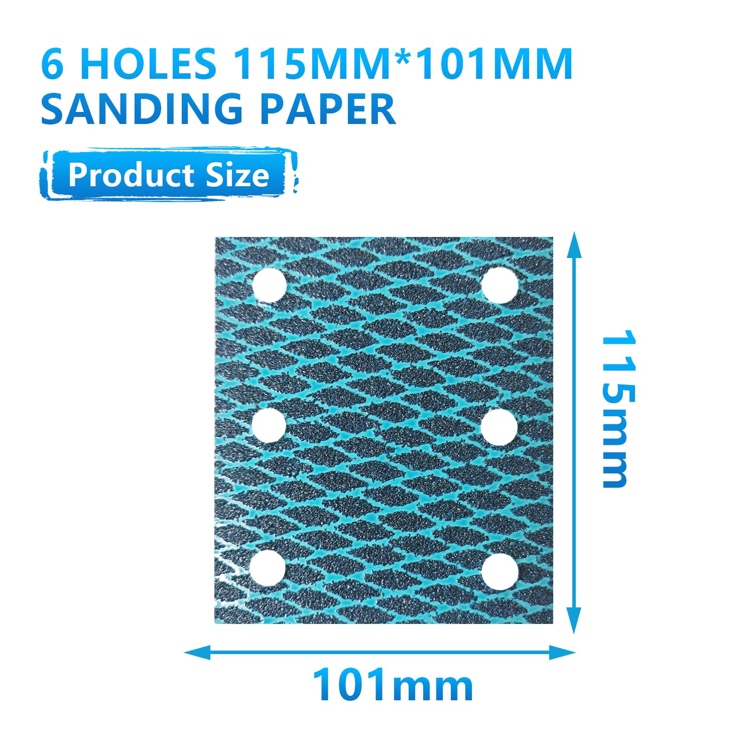 GZKTY Pack of 70 Sandpaper 6 Holes 115 x 101 mm Grit 40/60/80/100/120/180/240 for BO4555 BO4554 BO4561 DBO484Z DBO480Z BO4565K BO4565J BO4565J BO4566 5 OrOrsansan 70 pieces - 40/60/80/100/120/180/240 grit - Image 2