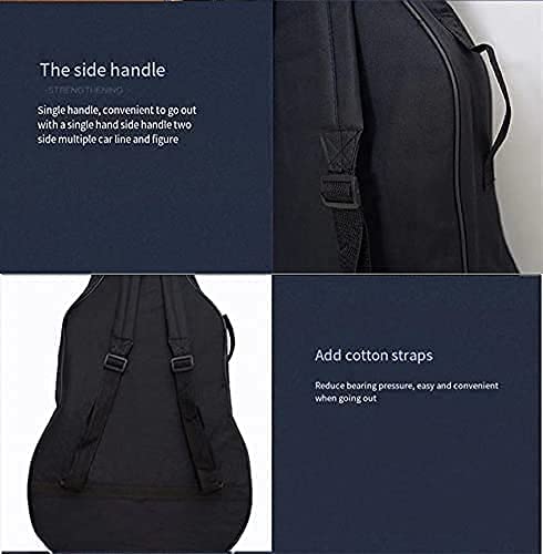 H&Z Simple 40 41 42 Inch Acoustic Folk Guitar Bag Backpack Double Straps 600D Oxford Guitar Soft Carry Case Guitar Cover (41 inch) 41 inch - Image 8