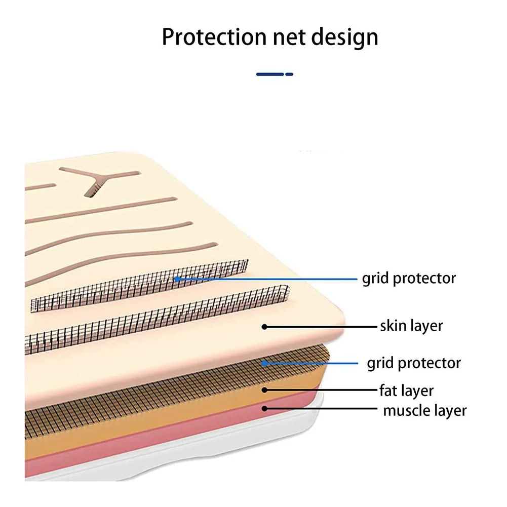 HADIIH Improved large 3-layer seam pad with wounds for practising sewing - not easy to separate, tear or tear - Image 6