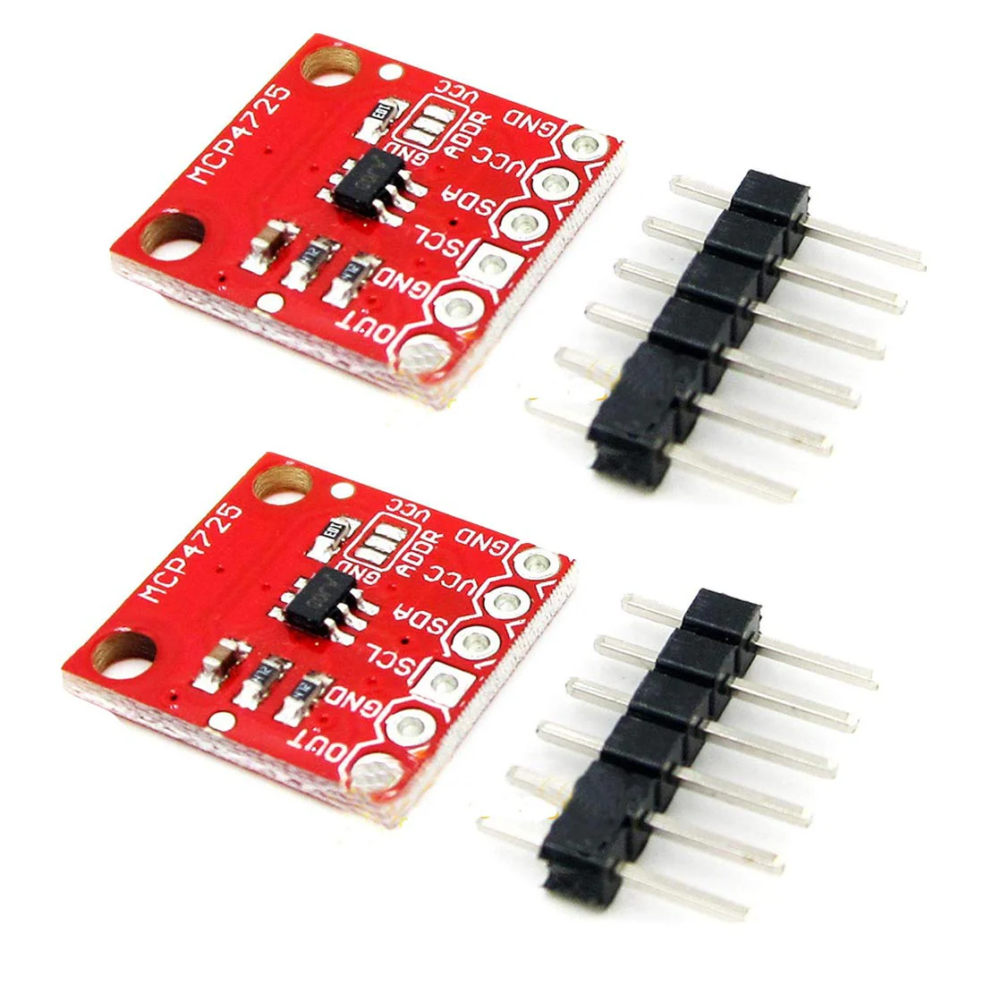 Hailege 2pcs MCP4725 12 Bit I2C IIC DAC Development Board Breakout Board Internal EEPROM Store Settings