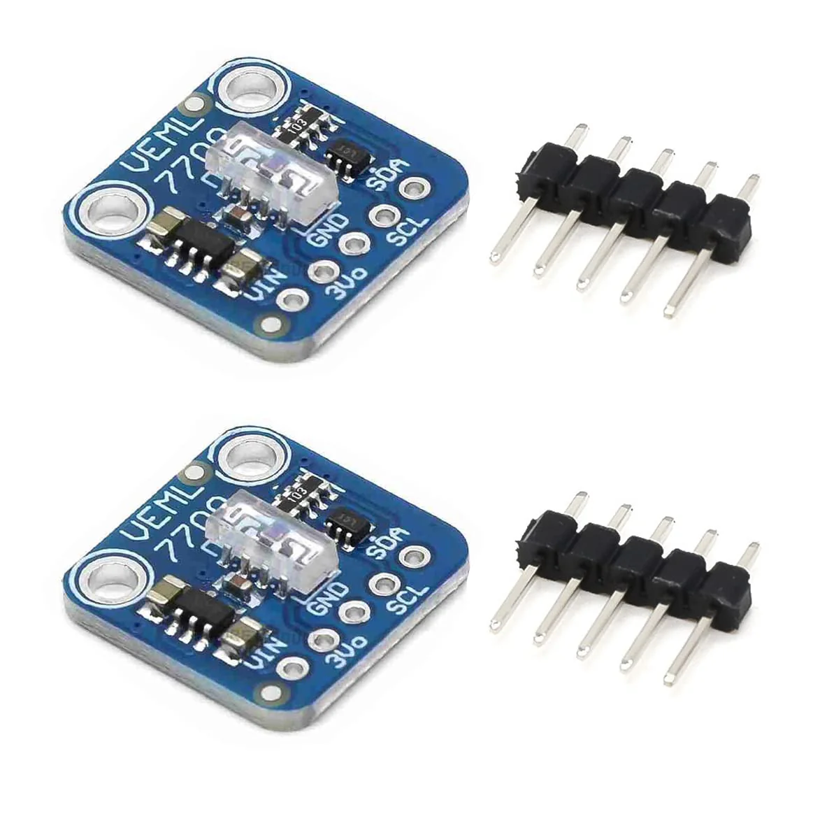 Hailege 2pcs VEML7700 Ambient Light Sensor I2C IIC 16 Bit Light Ambient Sensor SMBUS 0-120k Lux Light Measuring Range