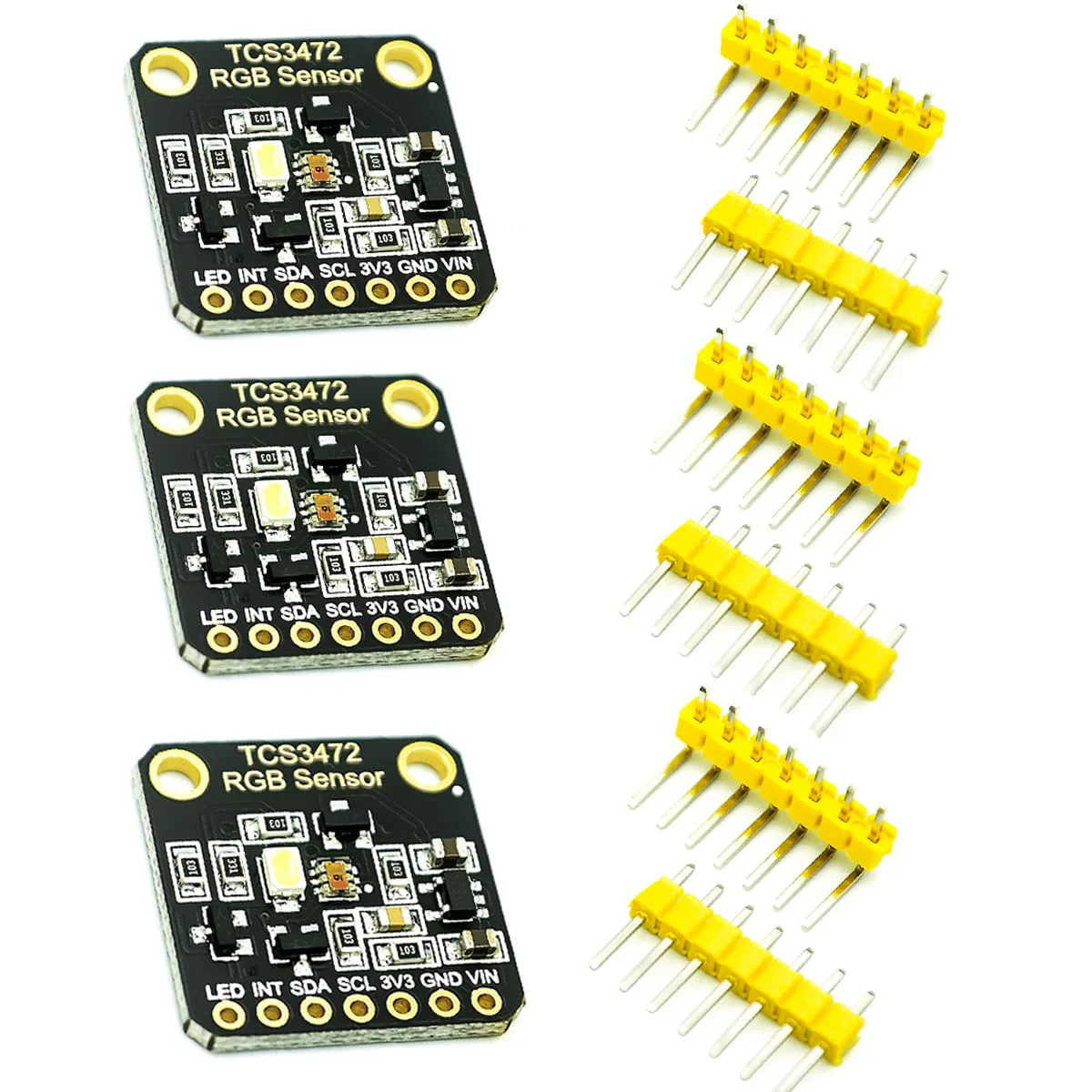 Hailege 3pcs TCS34725 TCS-34725 RGB Light Colour Sensor Colour Recognition Module RGB Colour Sensor with IR Filter