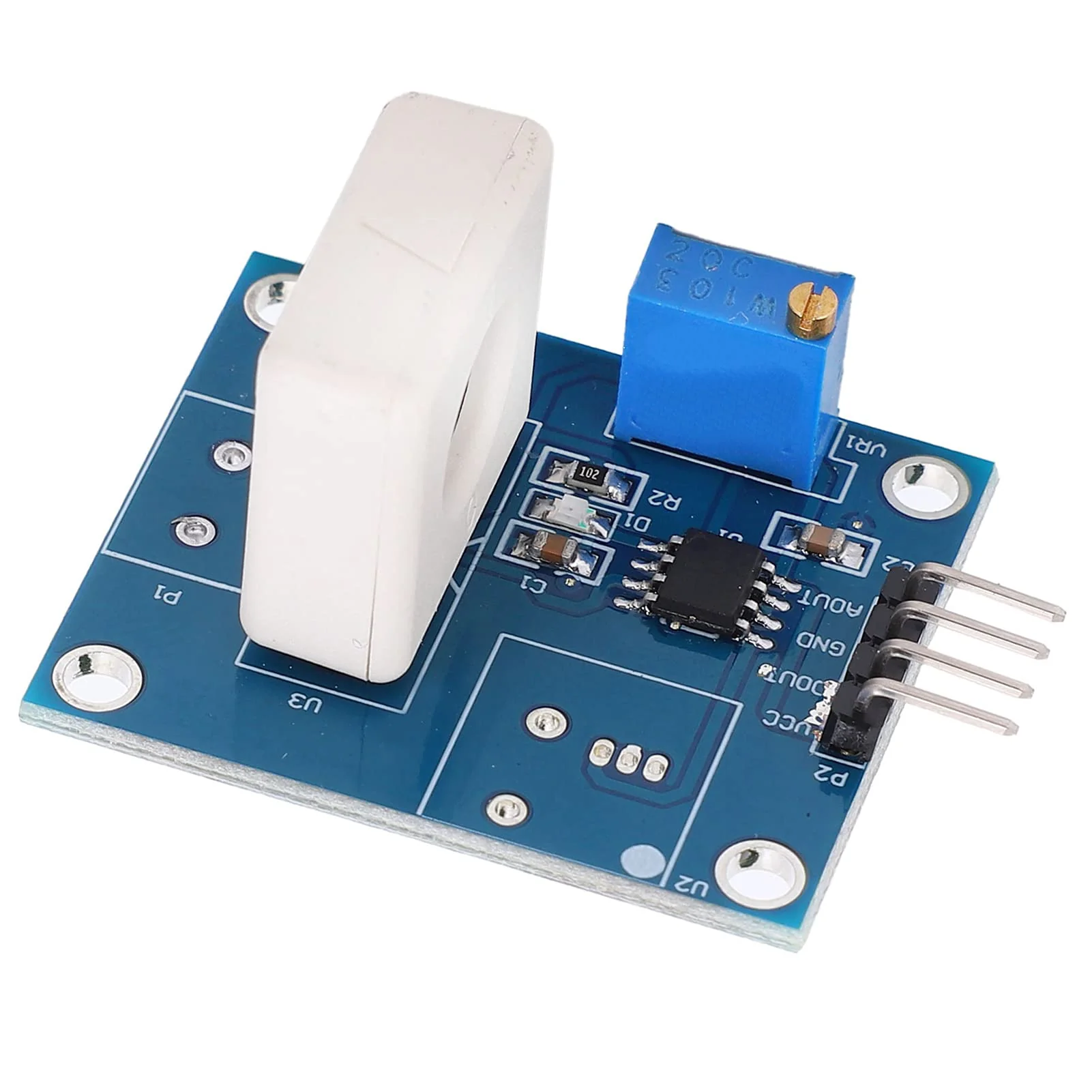 Hall Current Detection Sensor Module DC 5V 35A WCS1800 Short Circuit Overcurrent Protection Detector with Overcurrent LED Signal Display - Image 9