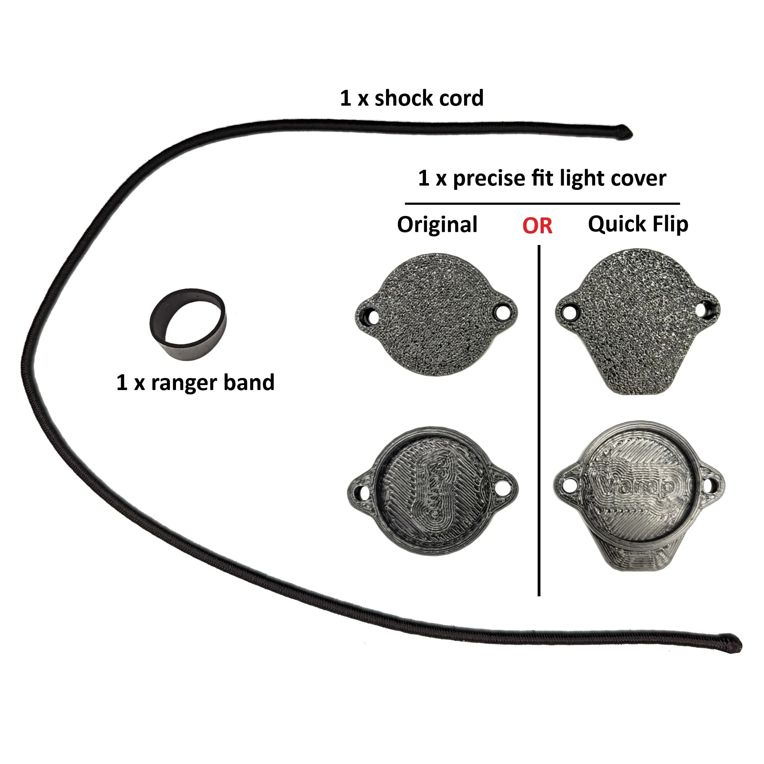 Hammy3DPrints Light/Lens Cover for Weapon Mounted Flashlights (Pro Tac HLX/HLX Pro, Black - Original) Pro Tac HLX/HLX Pro - Image 5