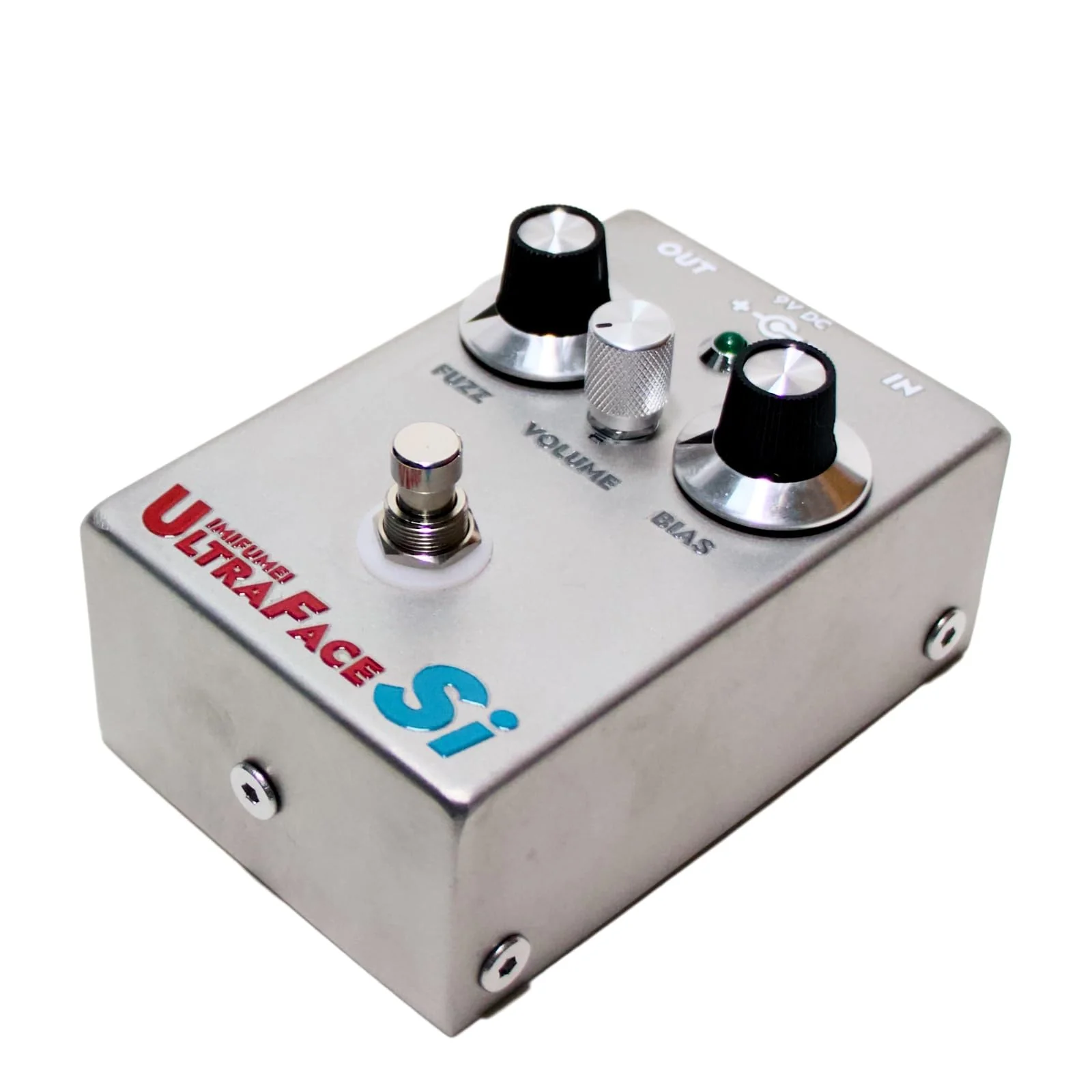 Hand-made Fuzz Pedal, classic fuzz distortion Guitar Pedal Legendary fuzz, True Bypass, DC 9V, Pedal for Electric Guitar Silver Gray