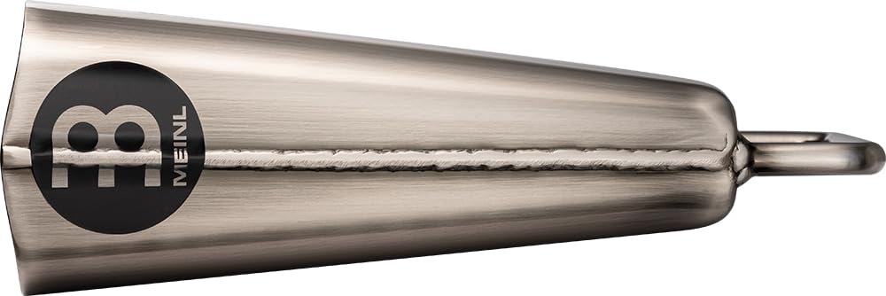 Handheld Cowbell with Holder, 6 1/4" Hand Brushed Steel — NOT MADE IN CHINA — Low Pitch, 2-YEAR WARRANTY 6 1/4" - Image 3