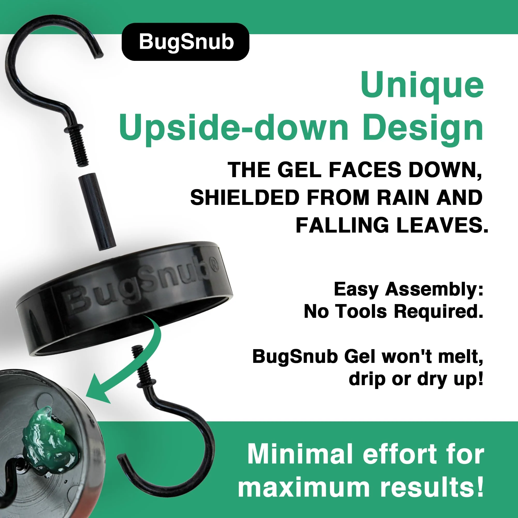 Hanging Ant Guard (3-pack)- Waterless Ant Defense for Hummingbird Nectar Feeders, Unique Upside-down Design, No Liquid Moat, Metal Hooks 3 Pack - Image 5