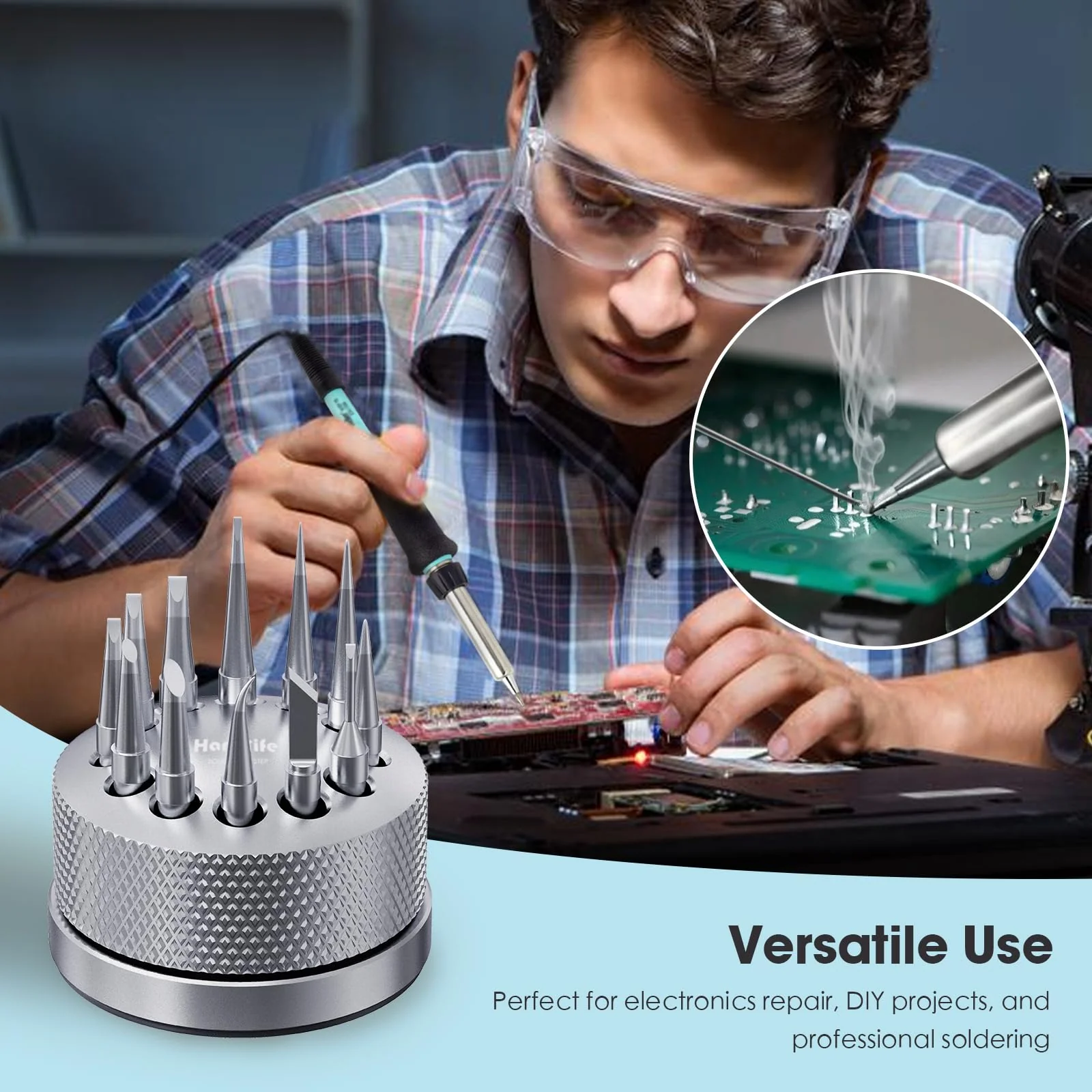 HANGLIFE ET Soldering Iron Tips for Weller WE1010NA WE1010EDU WES51/50 WESD51 WCC101 PES51/50 WEP70 LR21 and More Soldering Stations/Irons – Replacement Solder Tips for Weller Welding Equipment 12pcs - Image 7