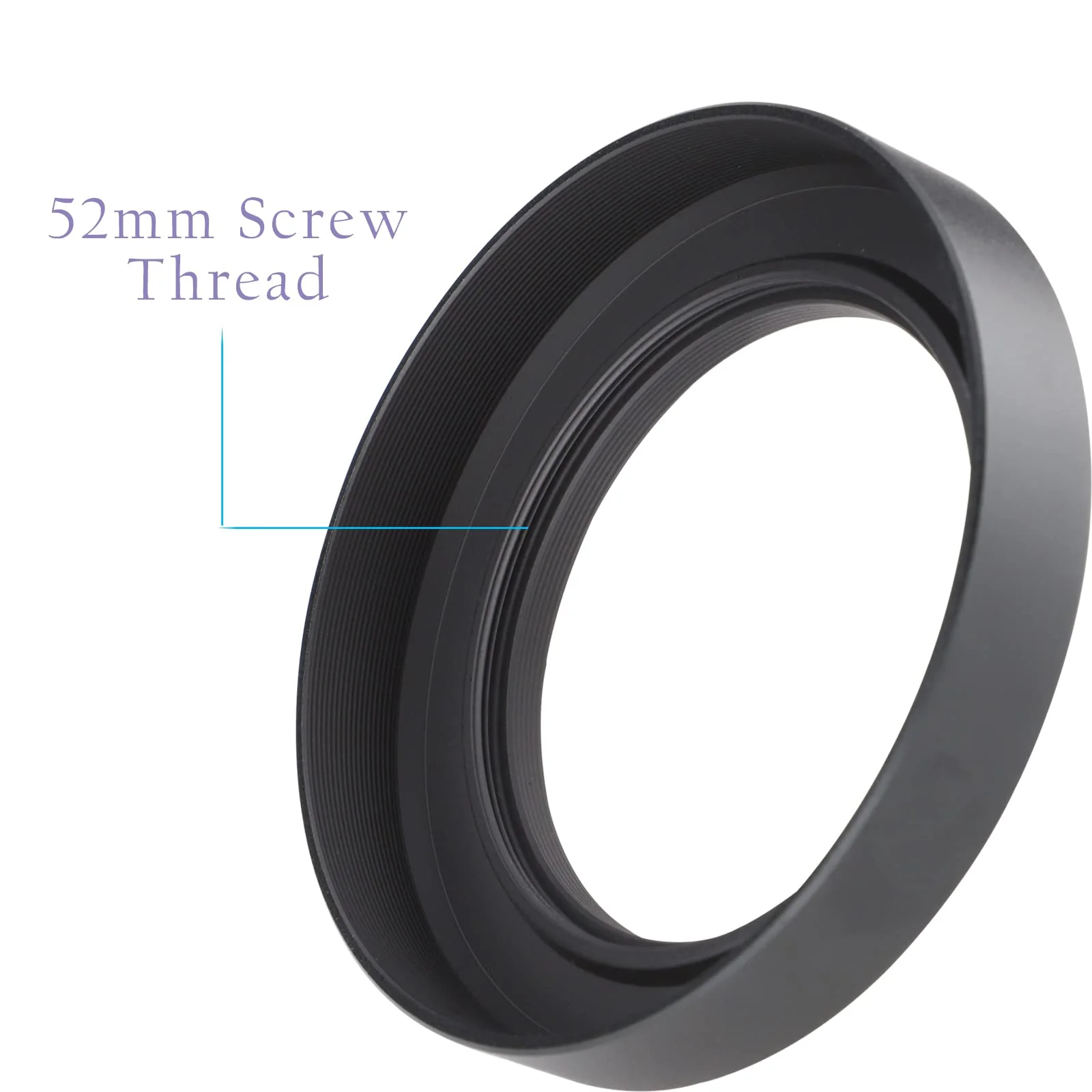 Haoge Metal Lens Hood for Nikon NIKKOR Z 40mm f/2, Z 28mm f/2.8, Z 28mm f/2.8 (SE) Lens,Screw Hood, Compatible with 52mm UV Filters and 52mm Lens Cap - Image 7