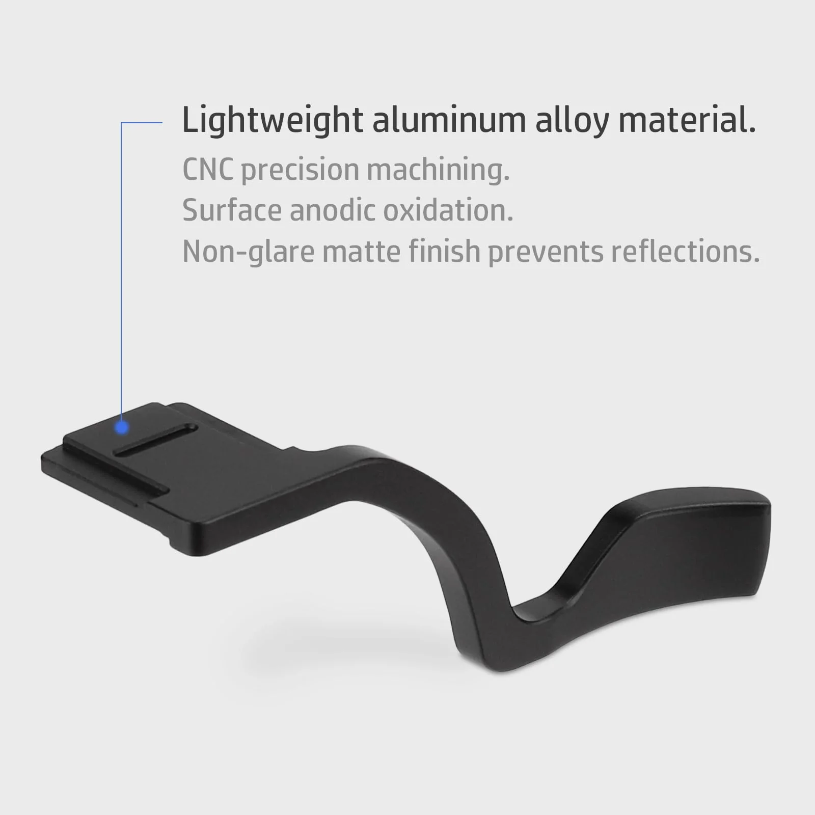 Haoge Metal Thumb Up Rest Hand Grip for Nikon Zf ZF Camera Accessories Black THB-ZF-B Hot Shoe Thumb Up - Image 5