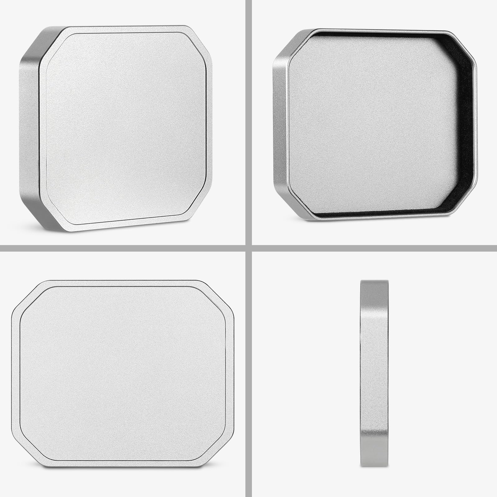 Haoge Square Metal Cover Cap for Haoge Specific Square Lens Hood Silver Cap-X1006S Silver-Cao - Image 3