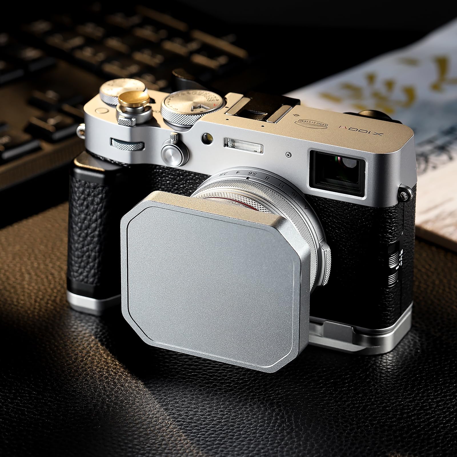 Haoge Square Metal Cover Cap for Haoge Specific Square Lens Hood Silver Cap-X1006S Silver-Cao - Image 5