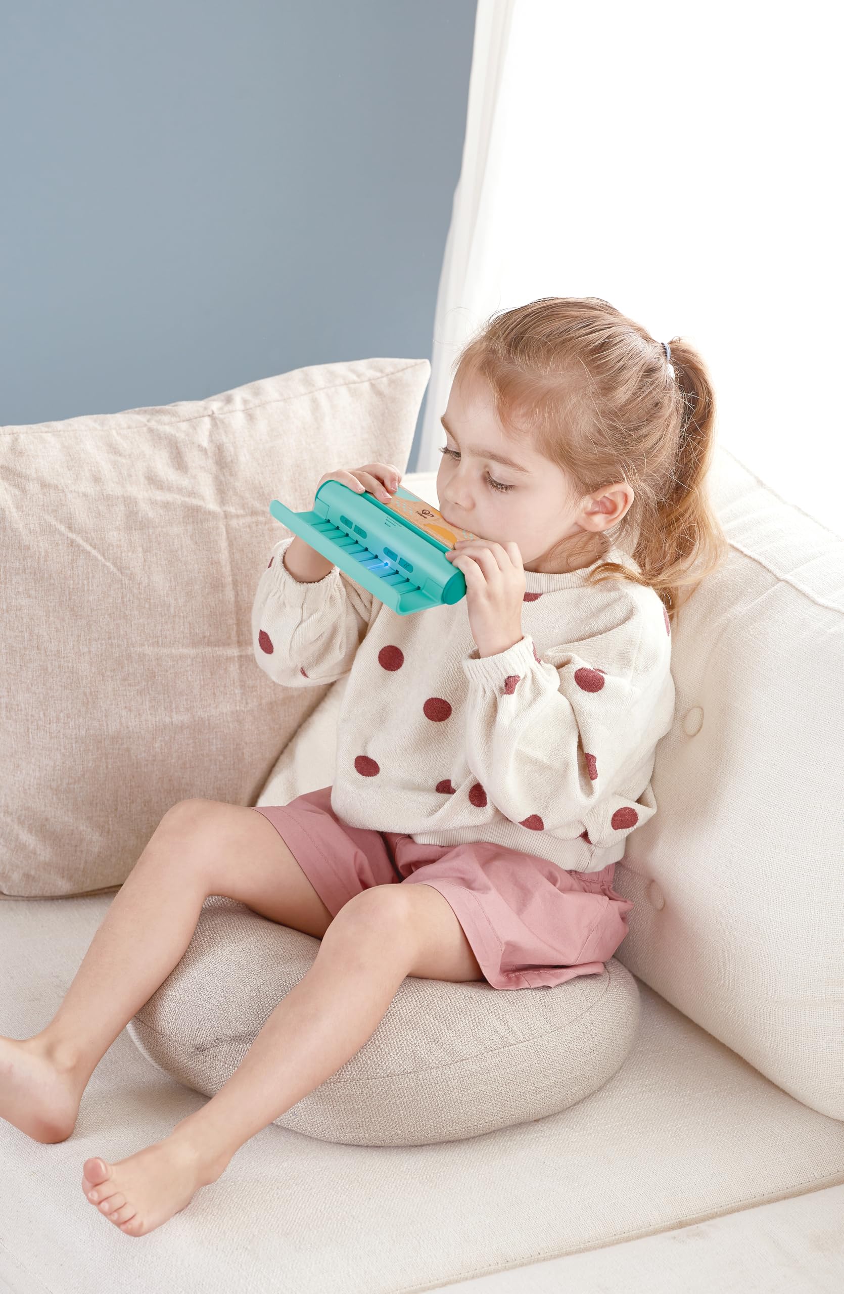 Hape Learn with Lights Harmonica | USB Charging Capabilities | Leaning and Band Mode | Musical Instrument - Image 2